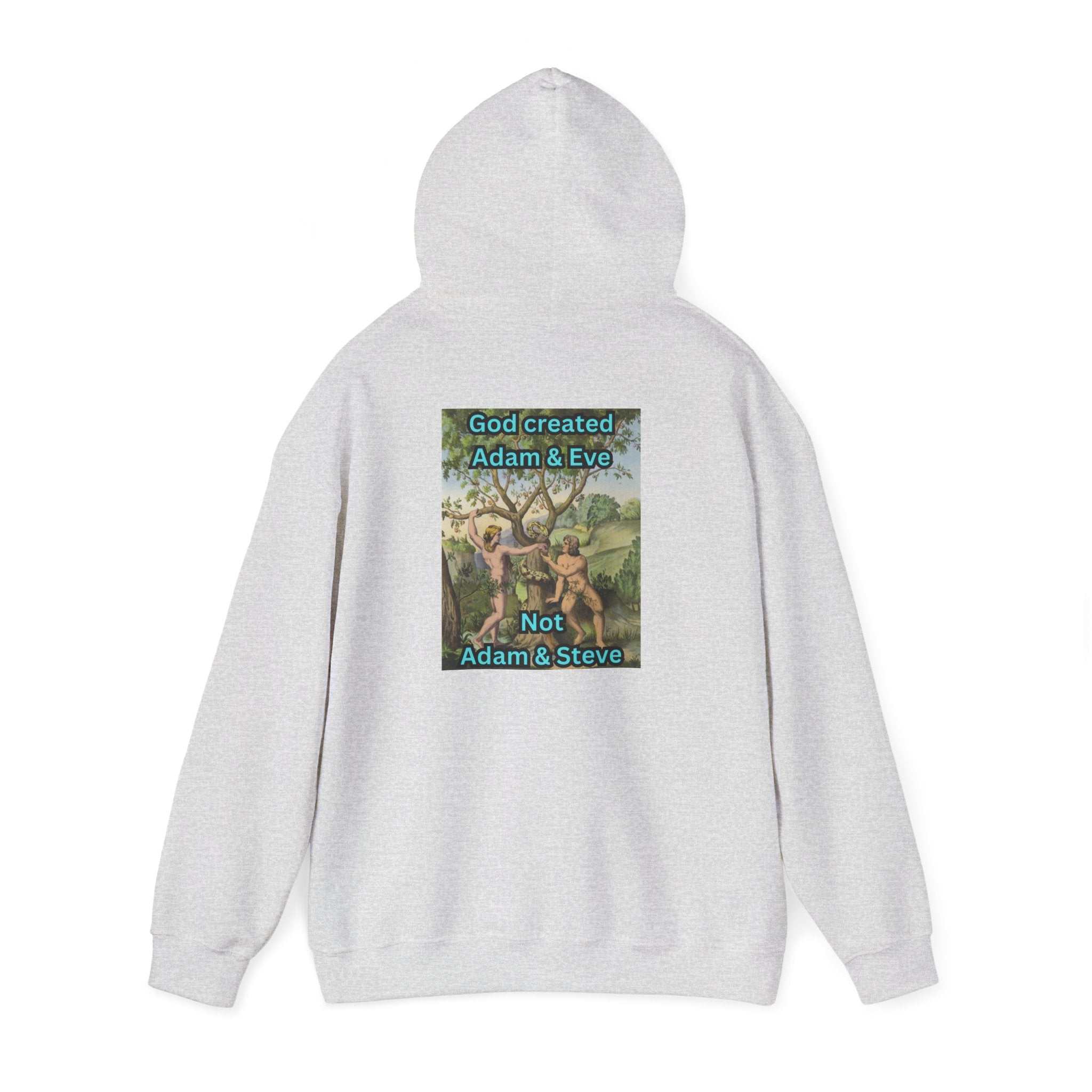 God Created Adam and Eve Hoodie – Biblical Truth Christian Hoodie for Unshakable Faith Printify