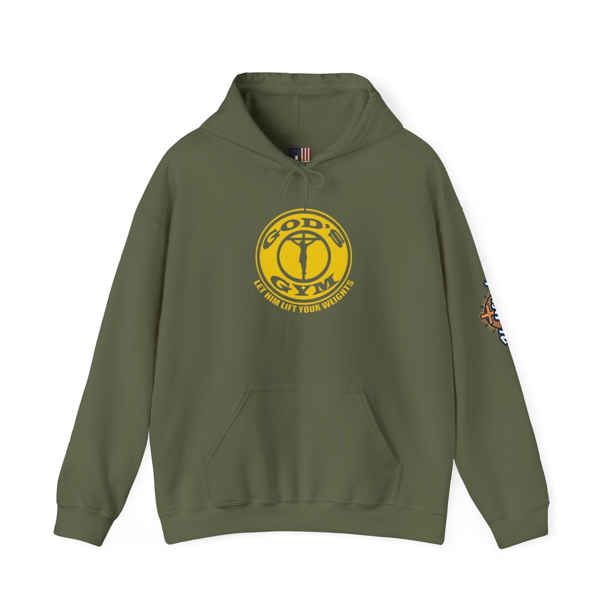 God's Gym Hoodie — "Let Him Lift Your Weights" Christian Fitness Hoodie Printify