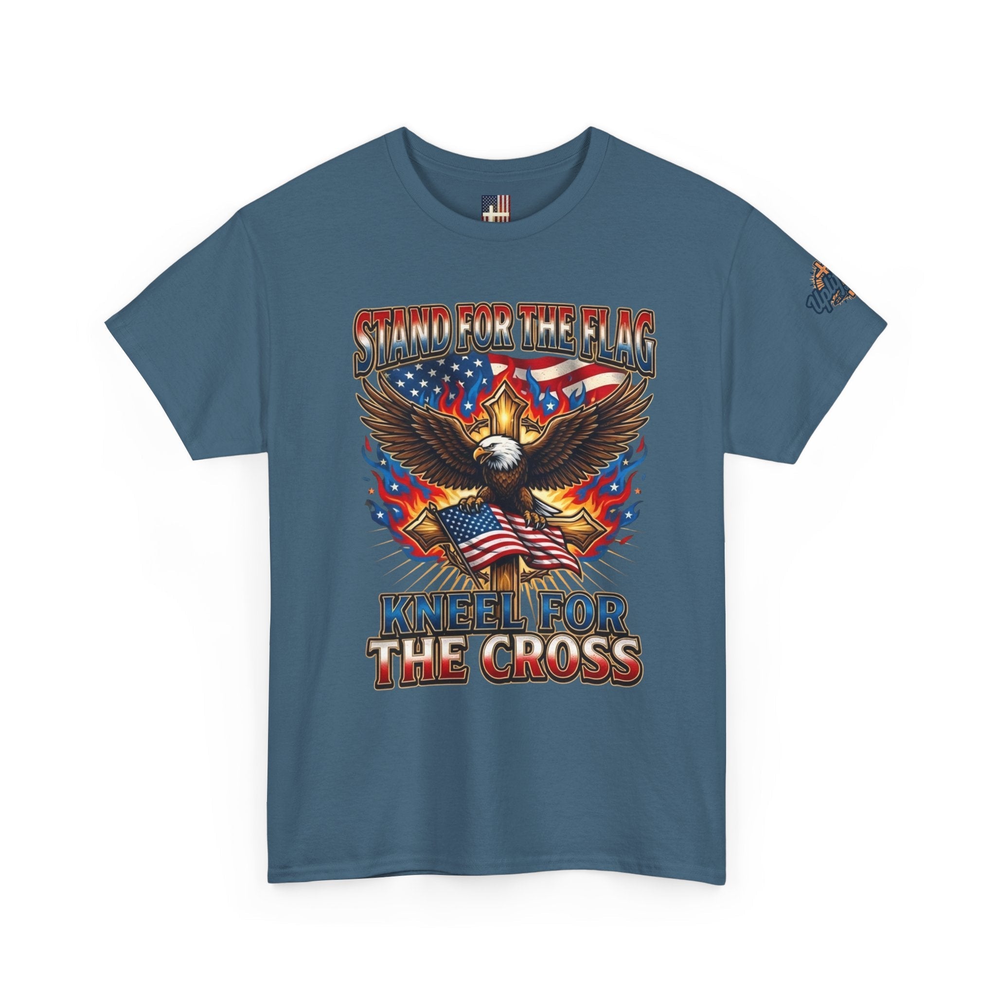 Stand for the Flag Kneel for the Cross T-shirt | Patriotic Eagle T-shirt Printify