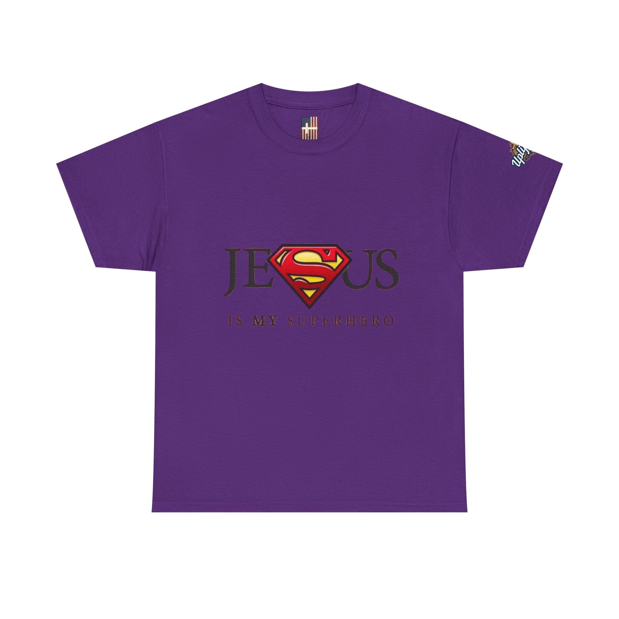 Jesus Is My Superhero T-Shirt — Faith-Based Superman-Inspired Tee Printify