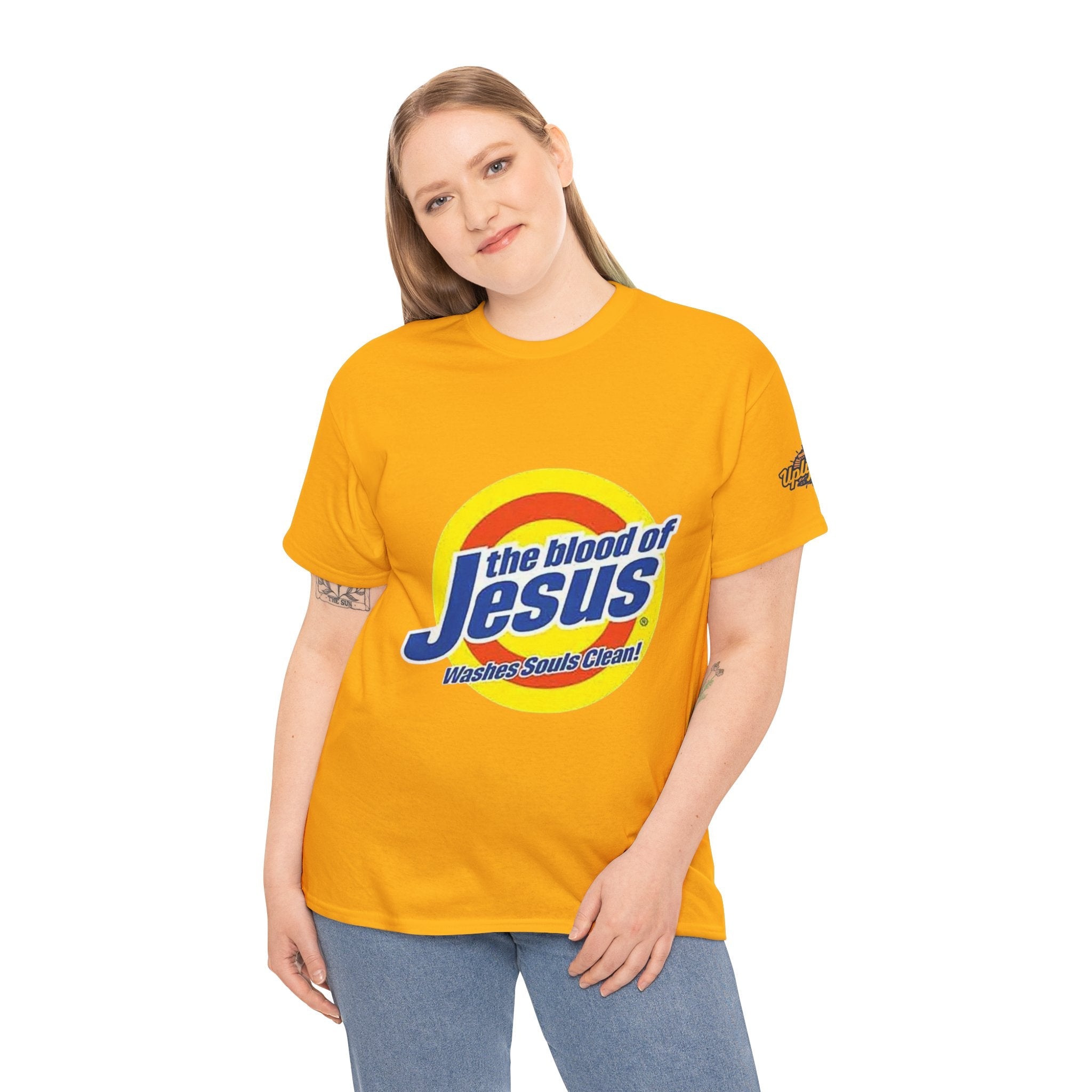 Blood of Jesus Washes Souls Clean T-shirt - Funny Tide Parody - Christian Faith T-shirt Printify
