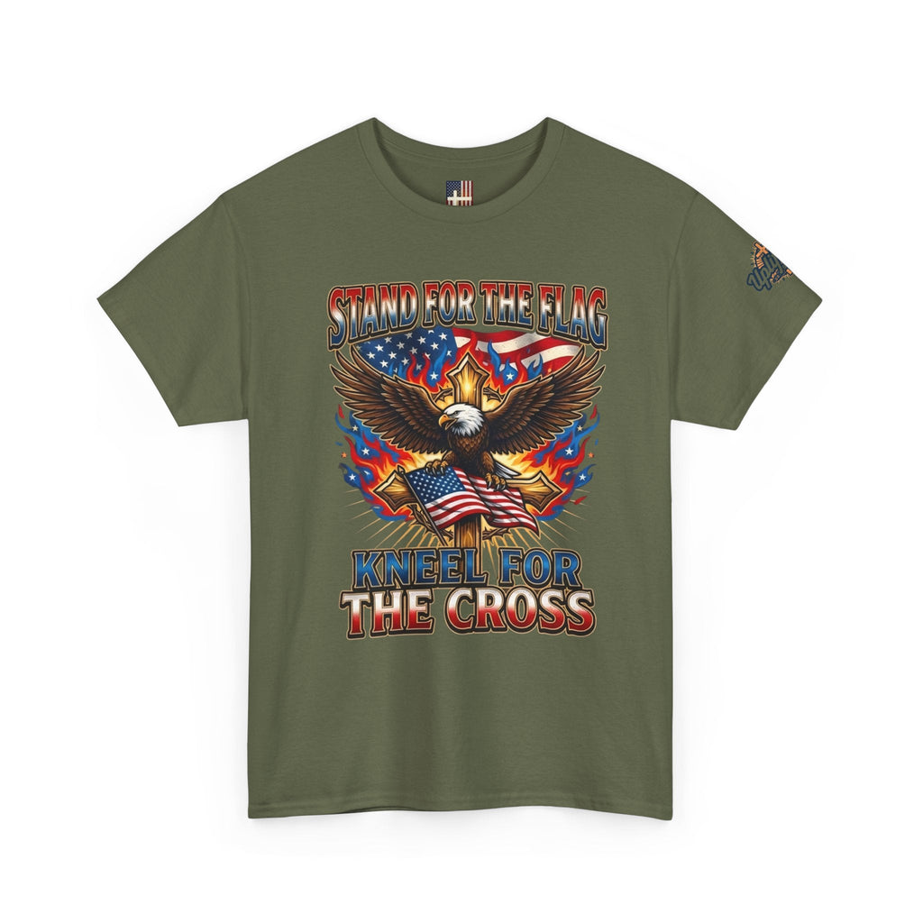 Stand for the Flag Kneel for the Cross T-shirt | Patriotic Eagle T-shirt Printify
