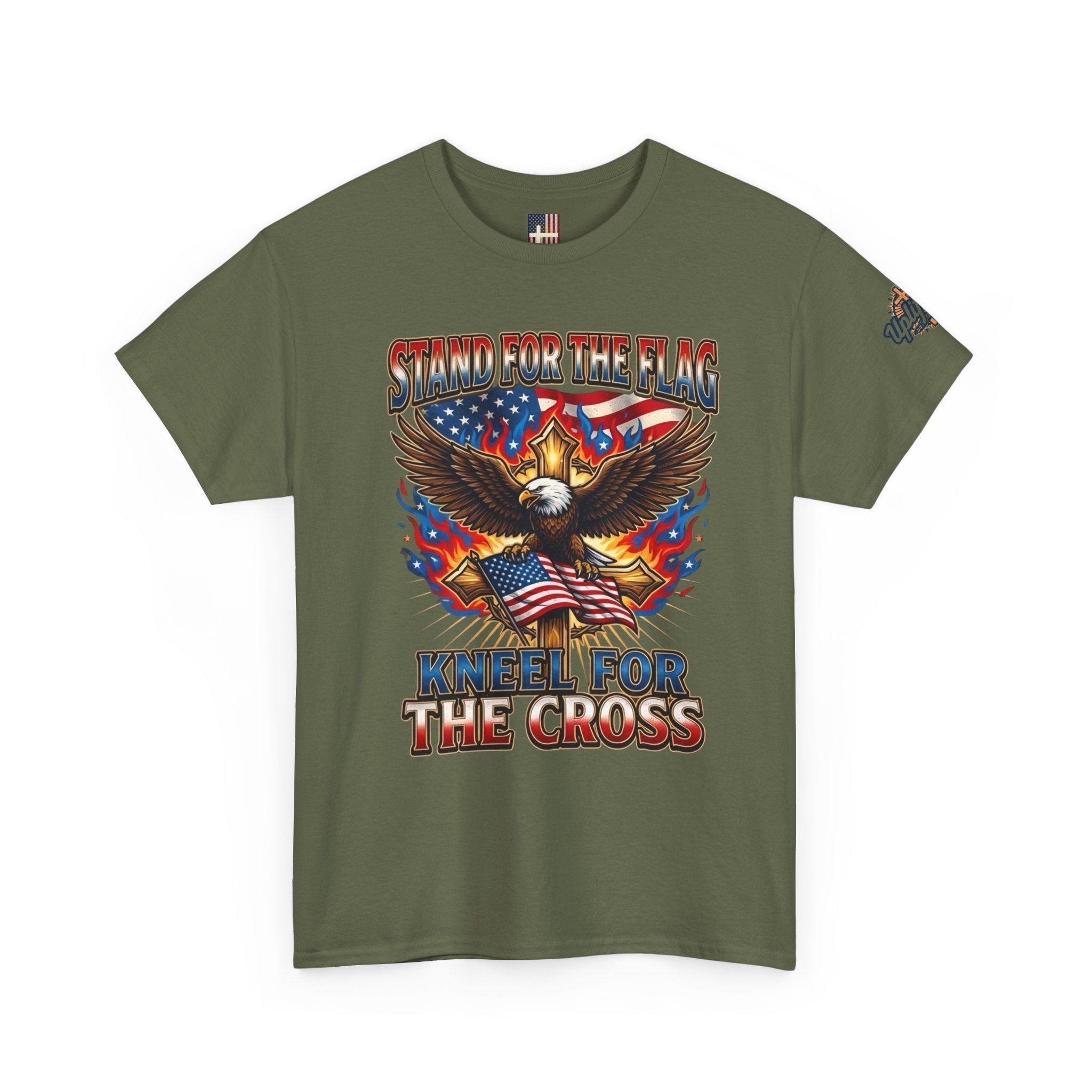 Stand for the Flag Kneel for the Cross T-shirt | Patriotic Eagle T-shirt Printify