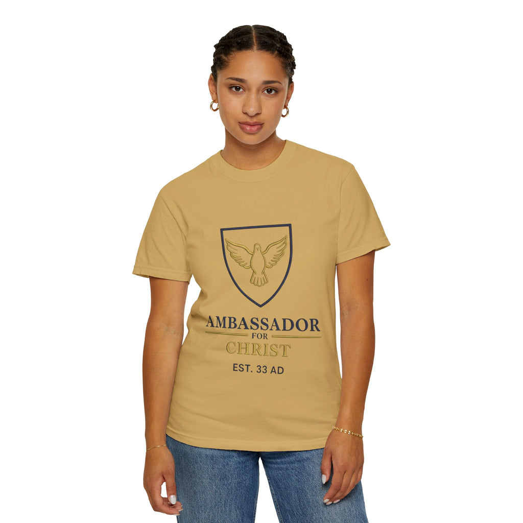 Ambassador for Christ T-Shirt – Established 33 AD Christian Tee for Bold Faith Printify