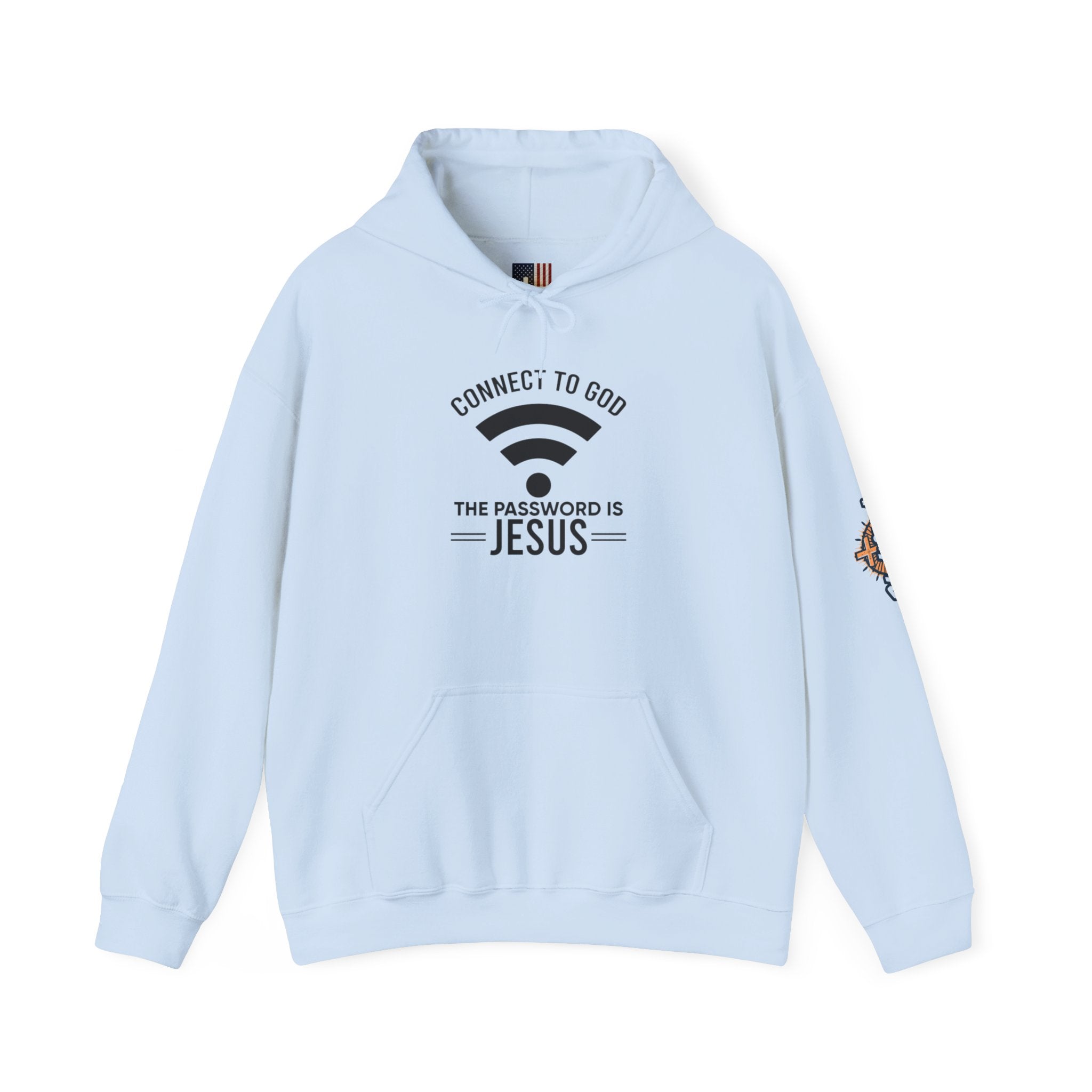 Connect to God Hoodie - WIFI Password is Jesus - Funny Christian Faith Hoodie Printify