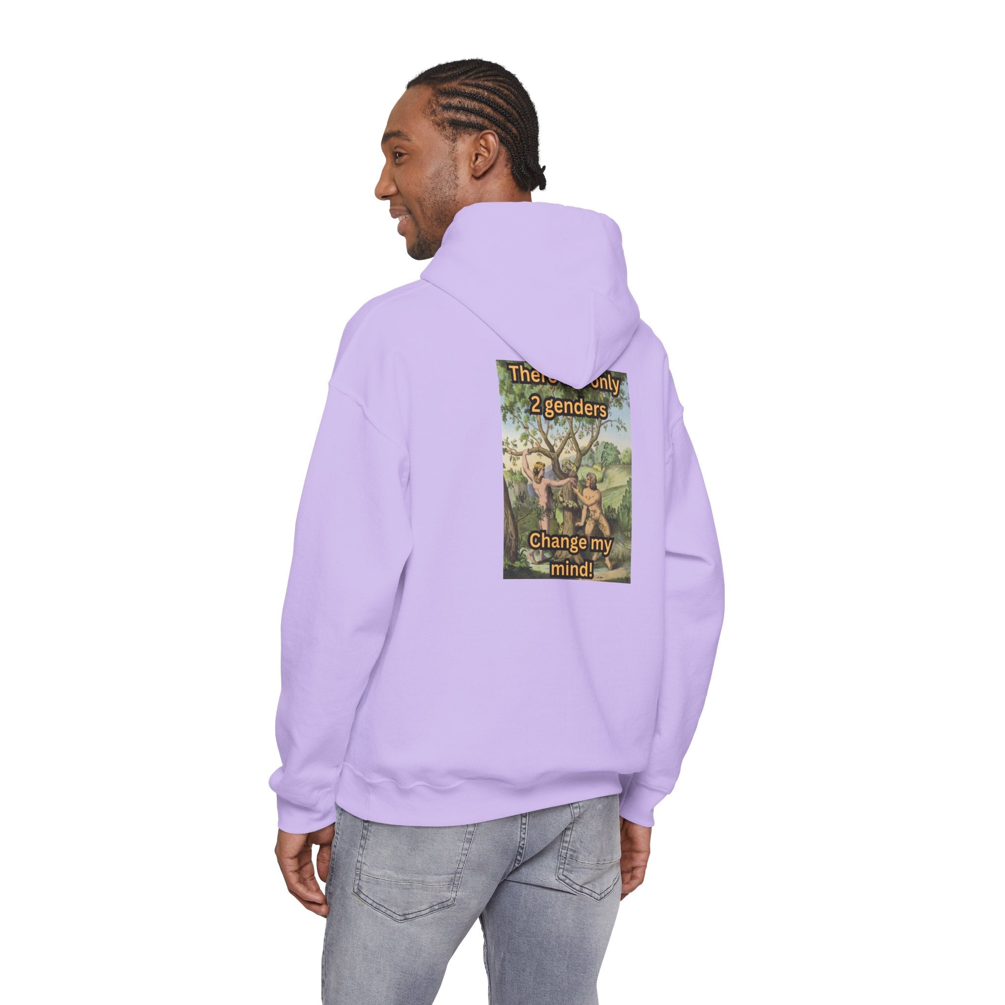 There Are Only 2 Genders Hoodie – Adam & Eve Cross Christian Hoodie for Bold Truth Printify