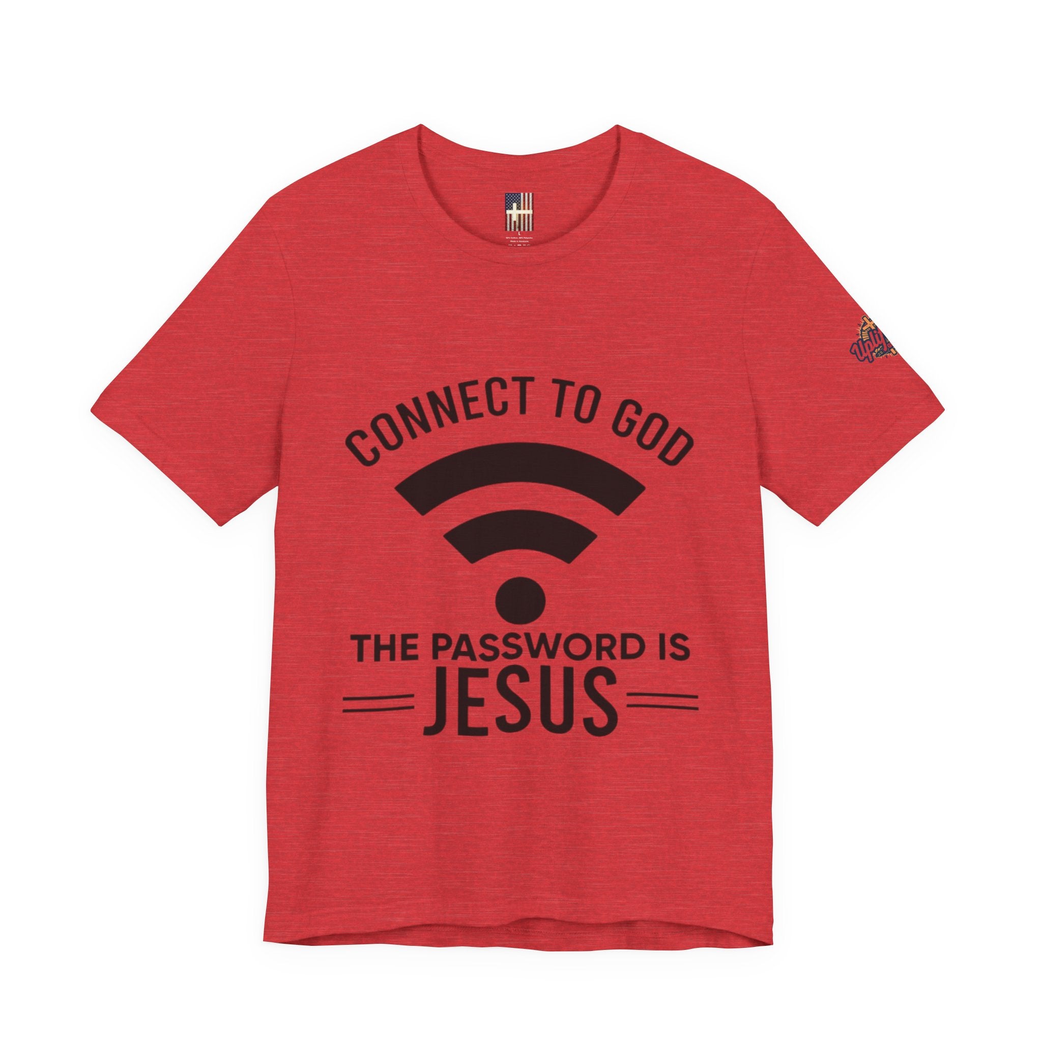 Connect to God T-shirt - WIFI Password is Jesus - Funny Christian Faith T-shirt Printify