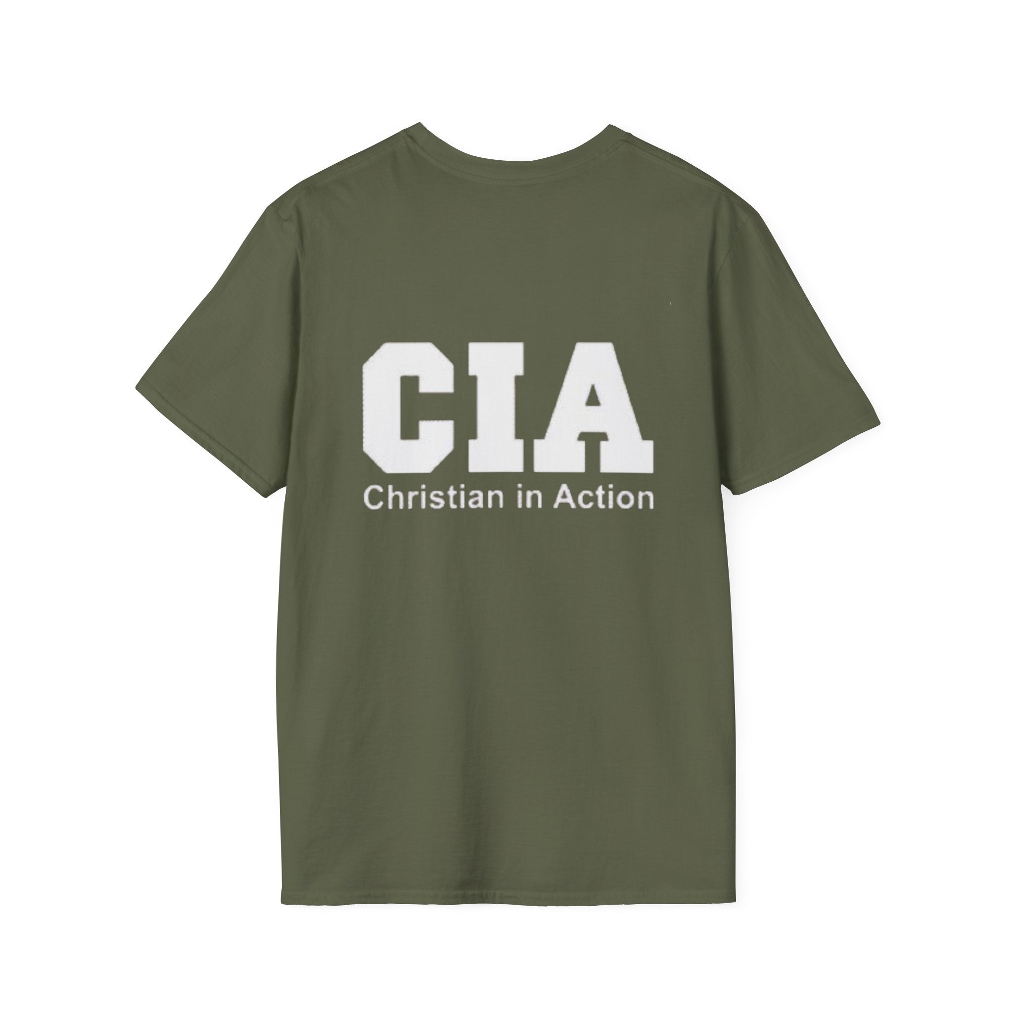 CIA Christian in Action T-shirt - Funny Faith Parody T-shirt - Mission Ready Apparel Printify
