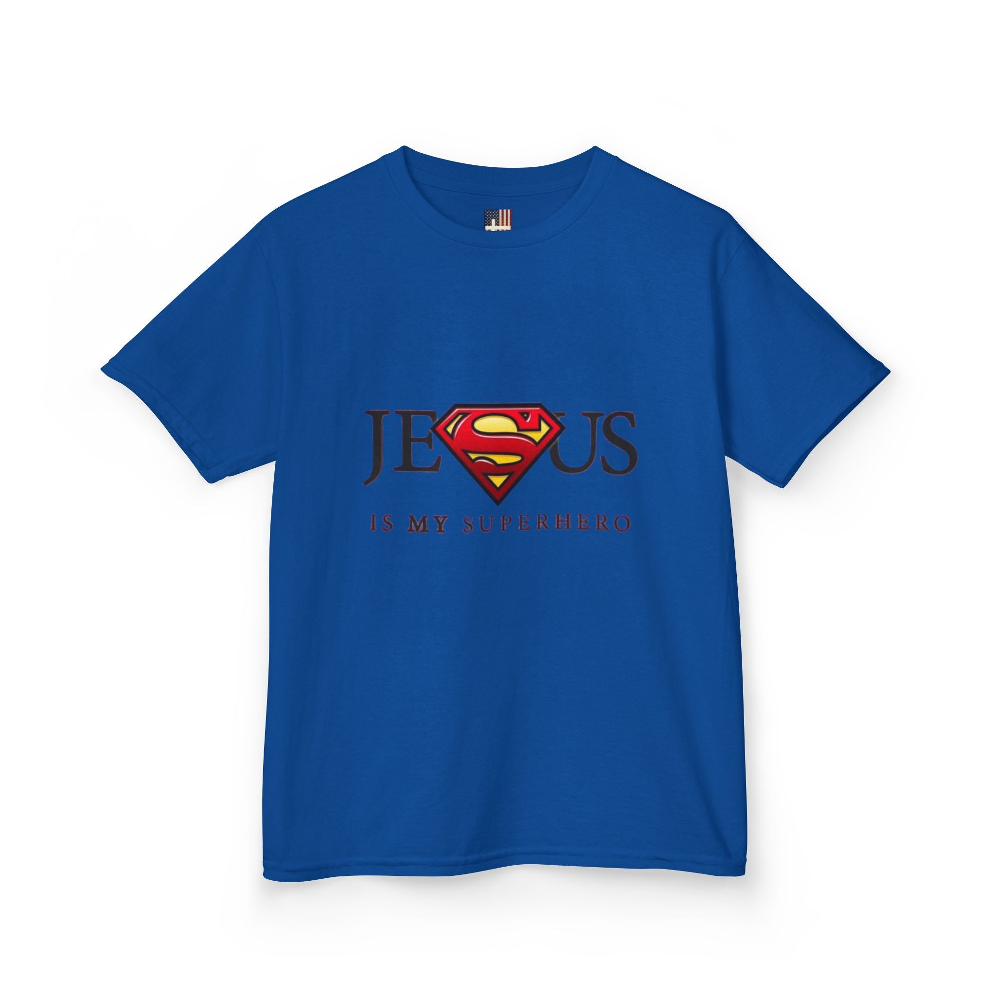 Jesus Is My Superhero T-Shirt — Faith-Based Superman-Inspired Tee Printify
