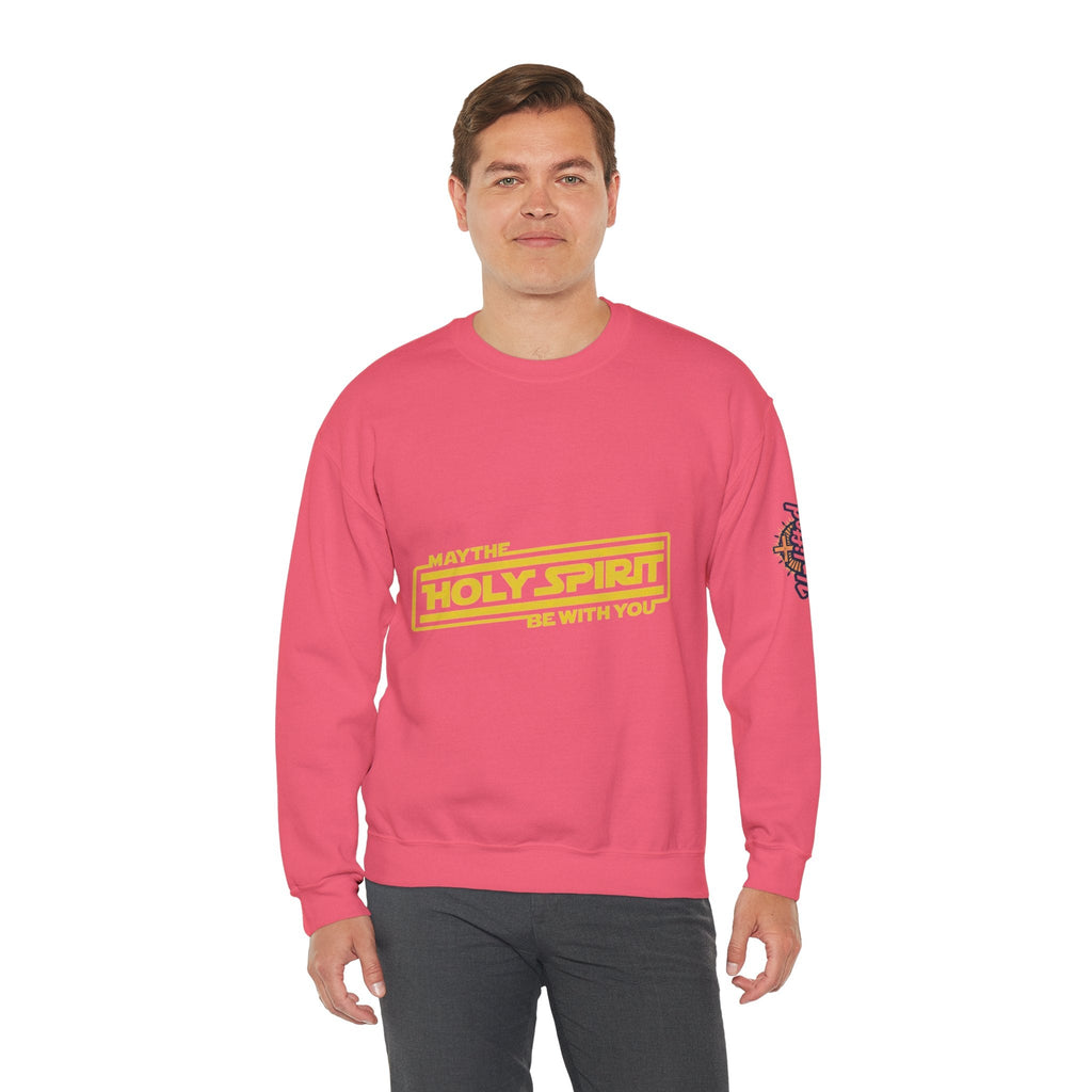 May the Holy Spirit Be With You Sweatshirt - Christian Star Wars Parody Sweatshirt Printify
