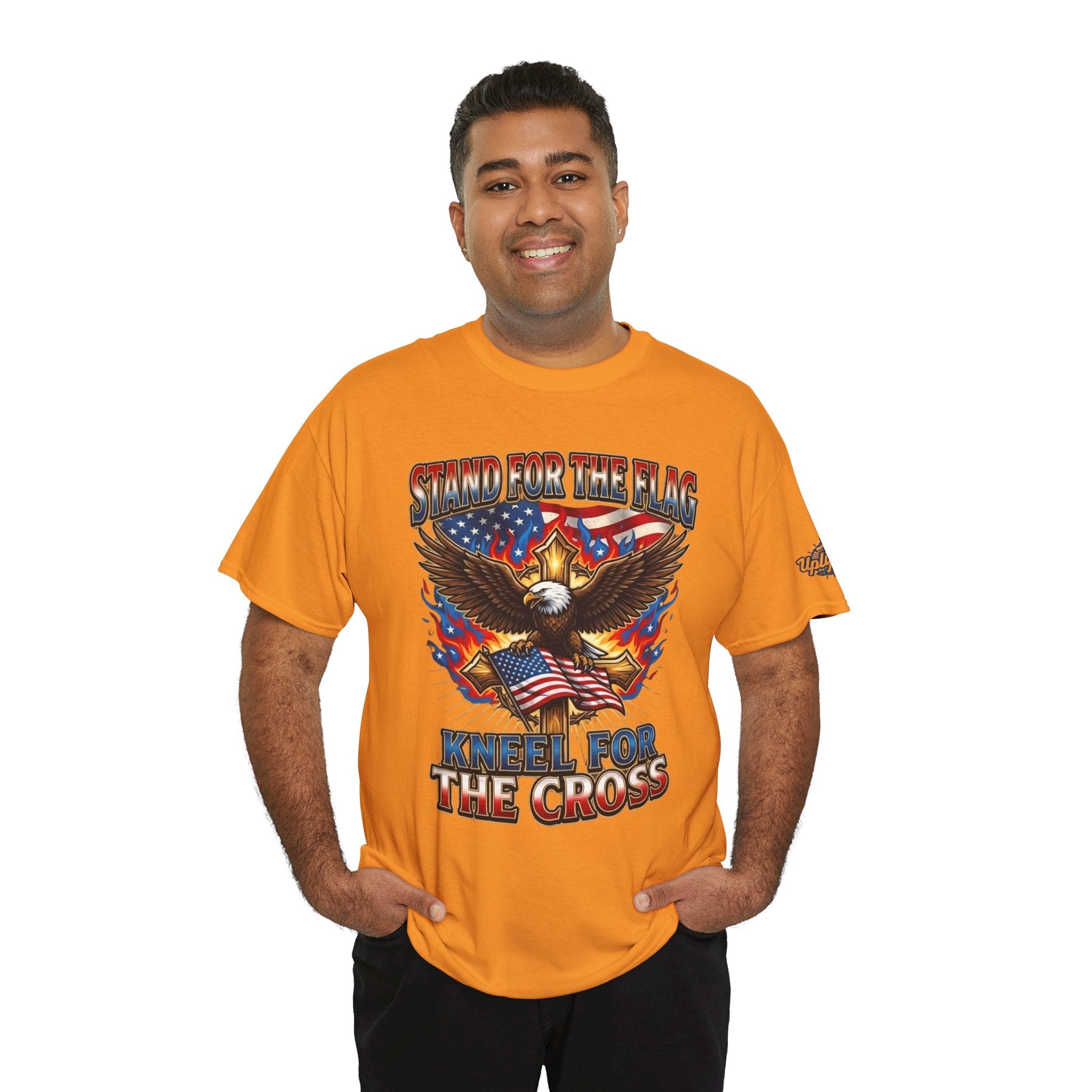 Stand for the Flag Kneel for the Cross T-shirt | Patriotic Eagle T-shirt Printify