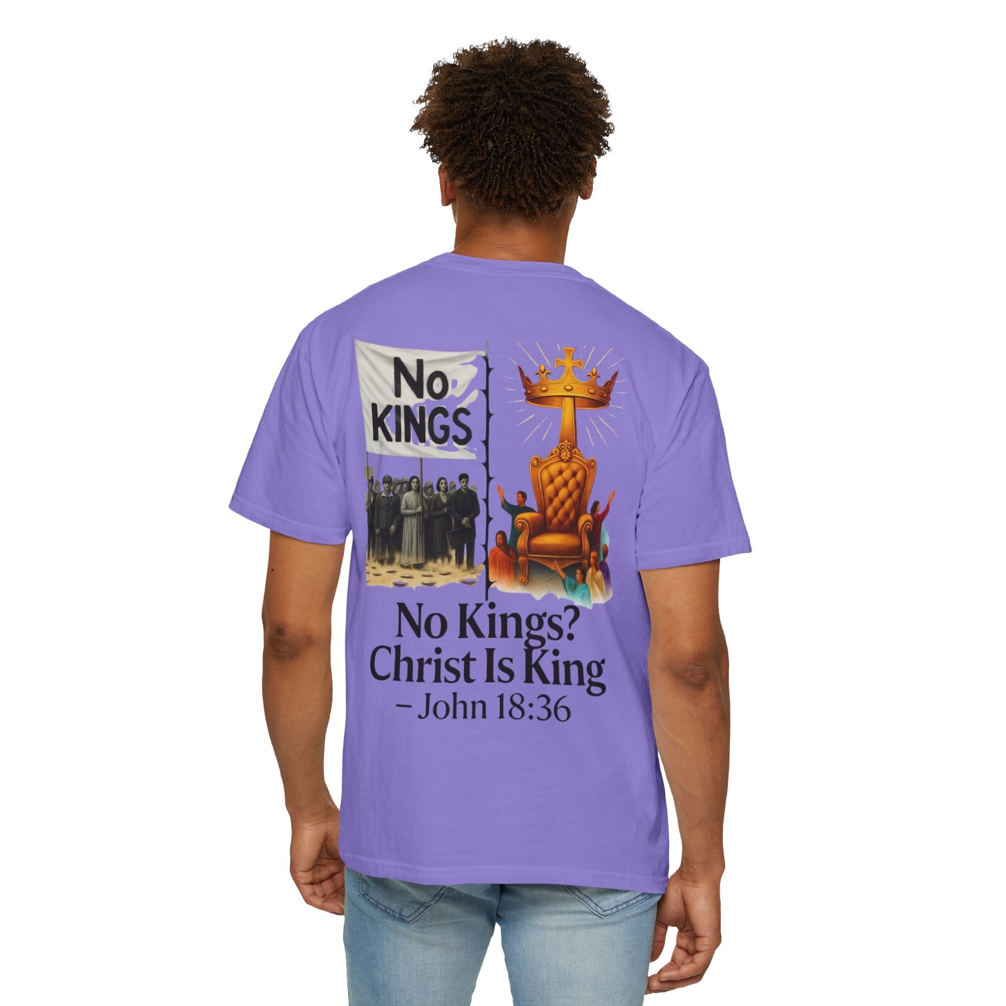 No Kings? Christ is King T-Shirt – Bold Christian Faith Tee for Devoted Believers Printify