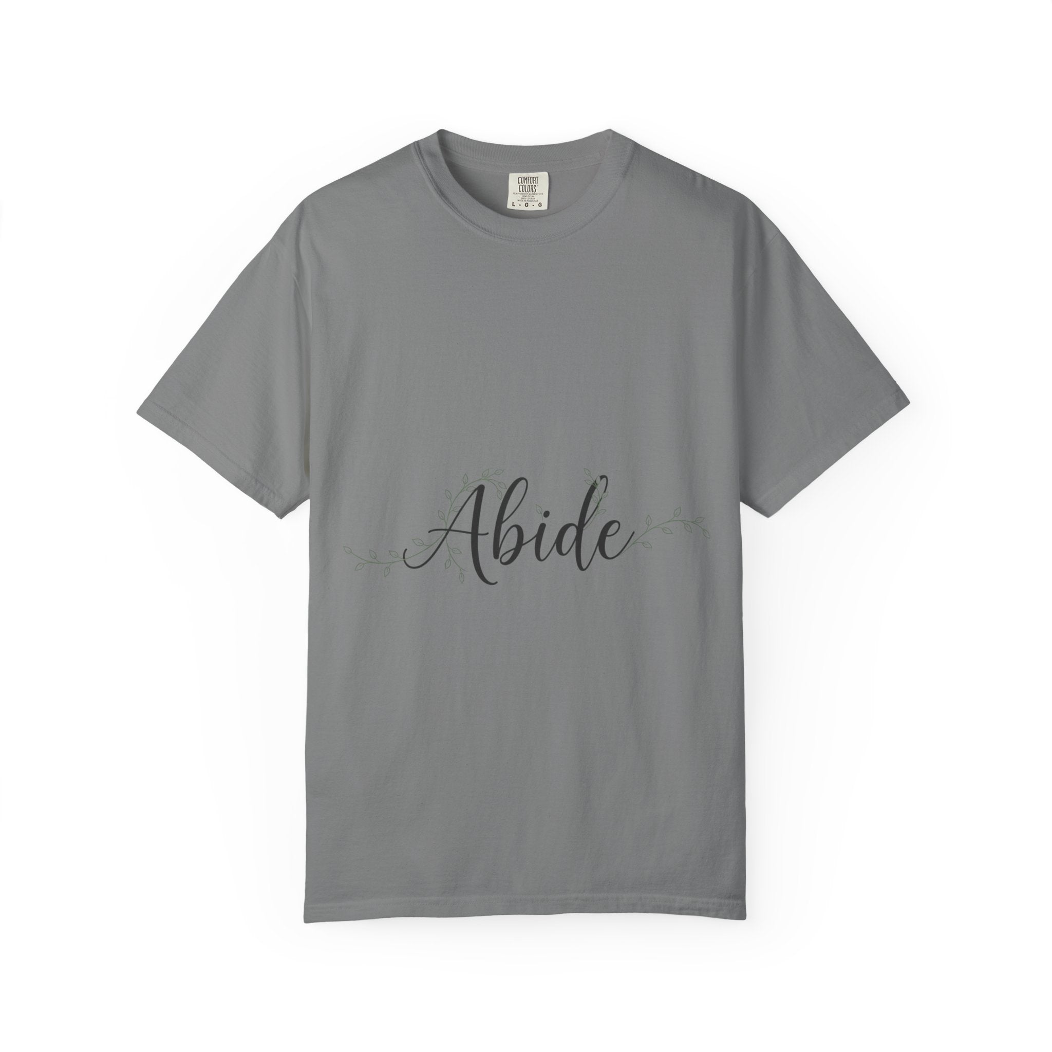 Abide in the Lord T-Shirt – Vine Design Christian Tee for Faithful Hearts Printify