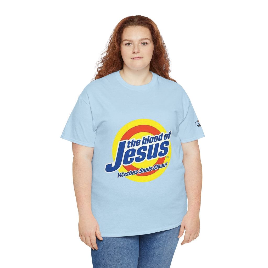 Blood of Jesus Washes Souls Clean T-shirt - Funny Tide Parody - Christian Faith T-shirt Printify