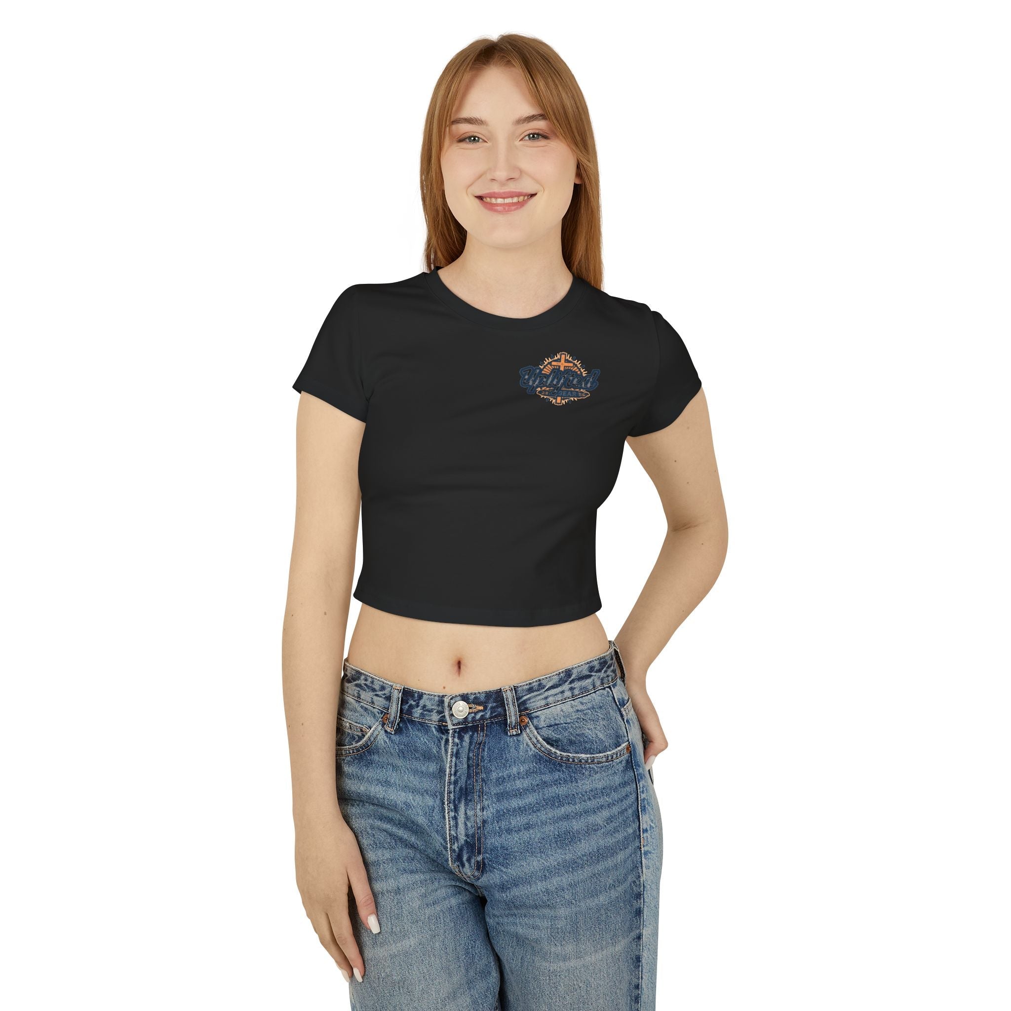 Women's Baby Tee - Ephesians 6:11 Bible Verse Religious Design Printify