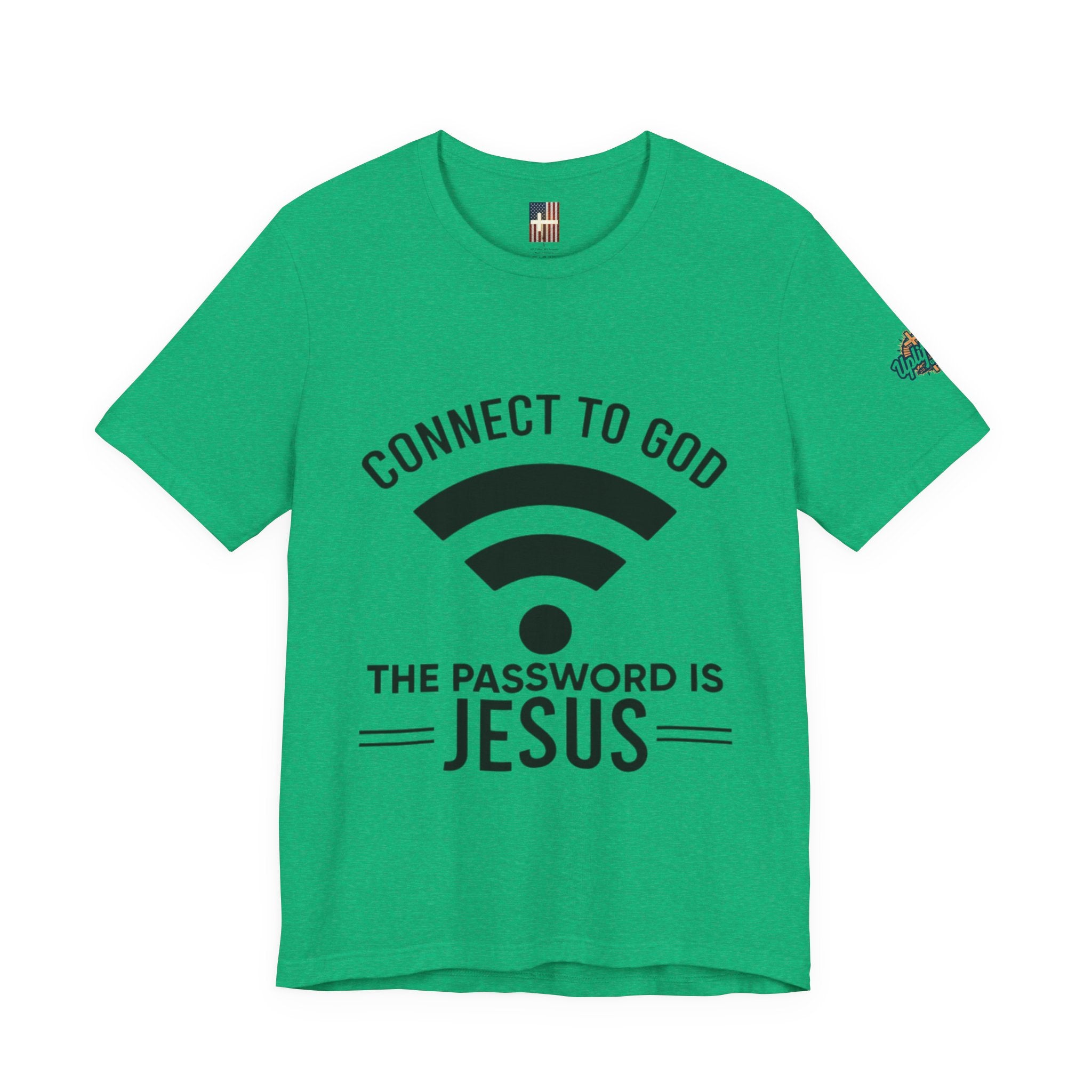 Connect to God T-shirt - WIFI Password is Jesus - Funny Christian Faith T-shirt Printify