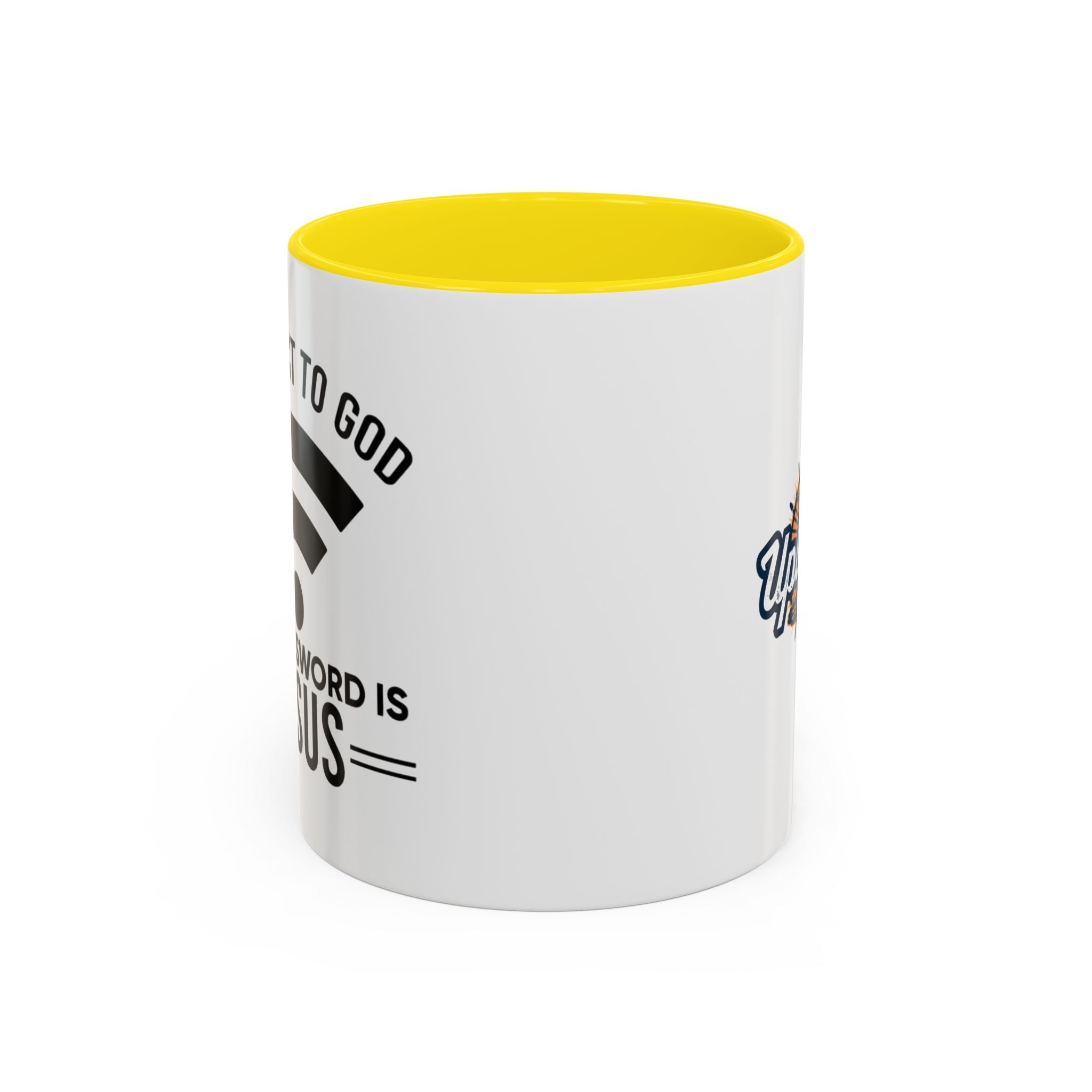 Connect to God Coffee Mug — "WIFI Password is Jesus" Funny Christian Faith Mug Printify