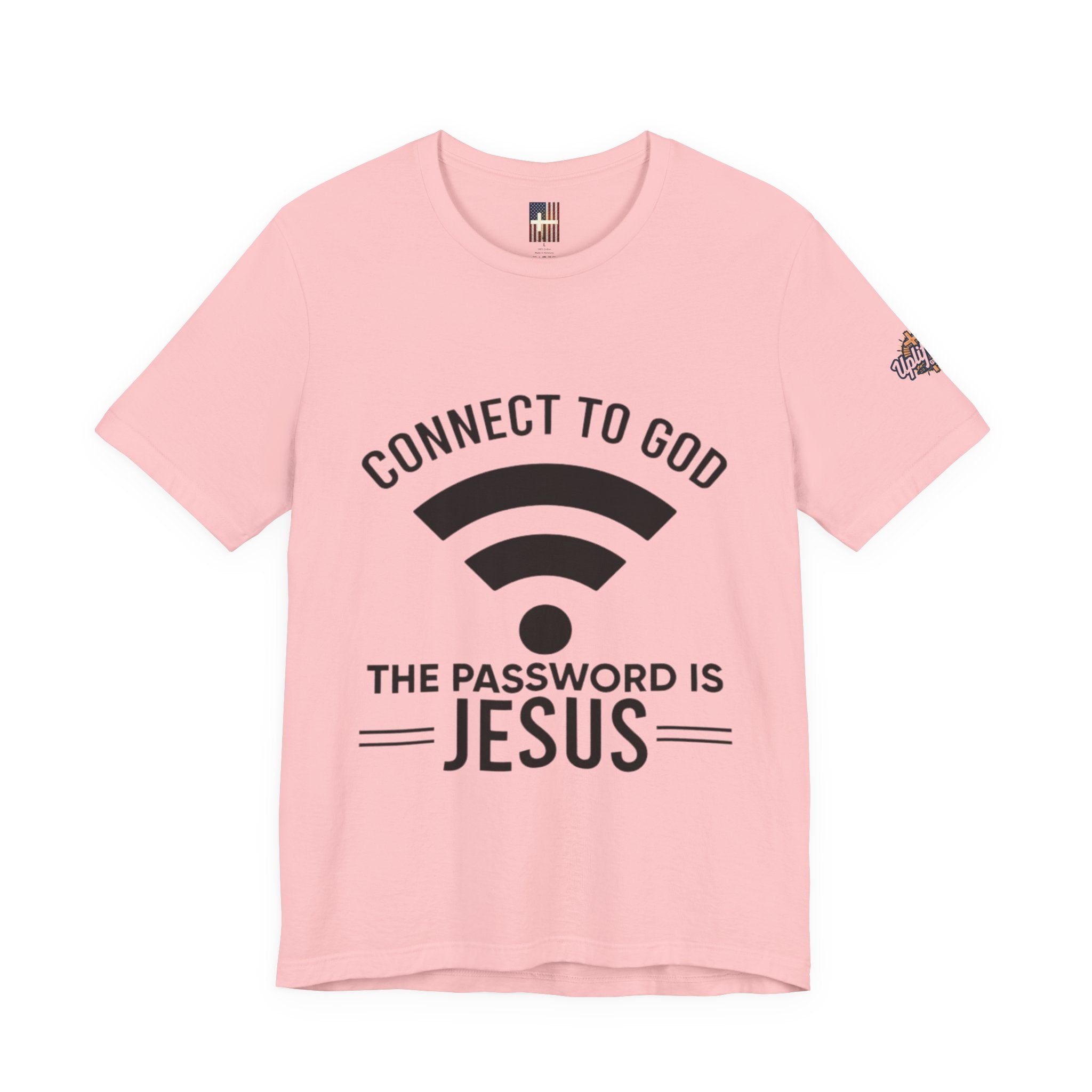Connect to God T-shirt - WIFI Password is Jesus - Funny Christian Faith T-shirt Printify