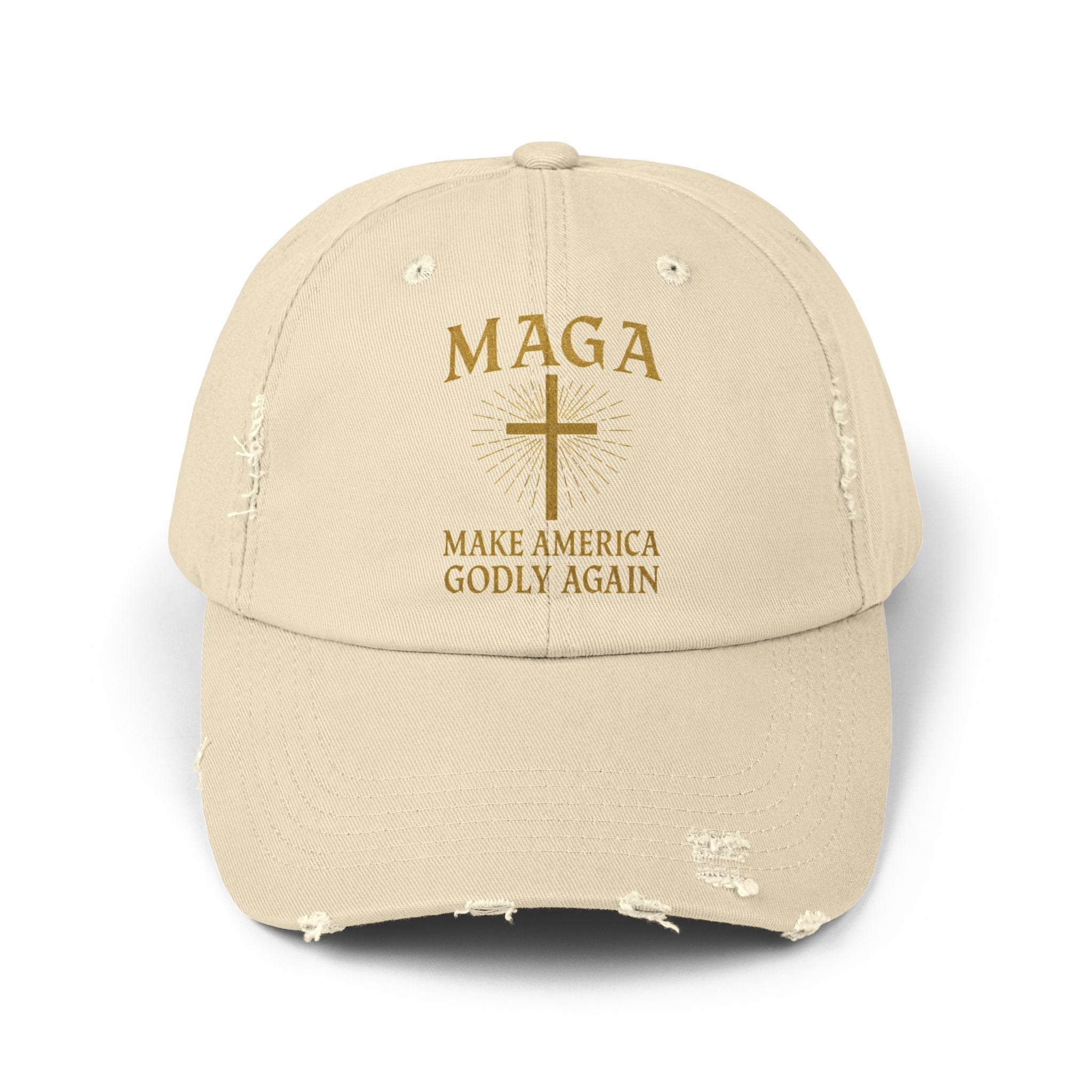 Make America Godly Again Hat – MAGA Christian Patriotic Embroidered Cap for Faith & Freedom Printify