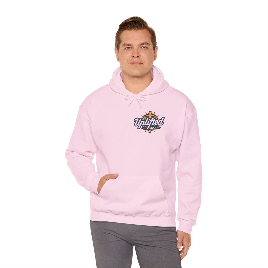 Strong and Courageous Hoodie – Joshua 1:9 Canine Pawprint Desert Christian Hoodie for Dog Lovers Printify