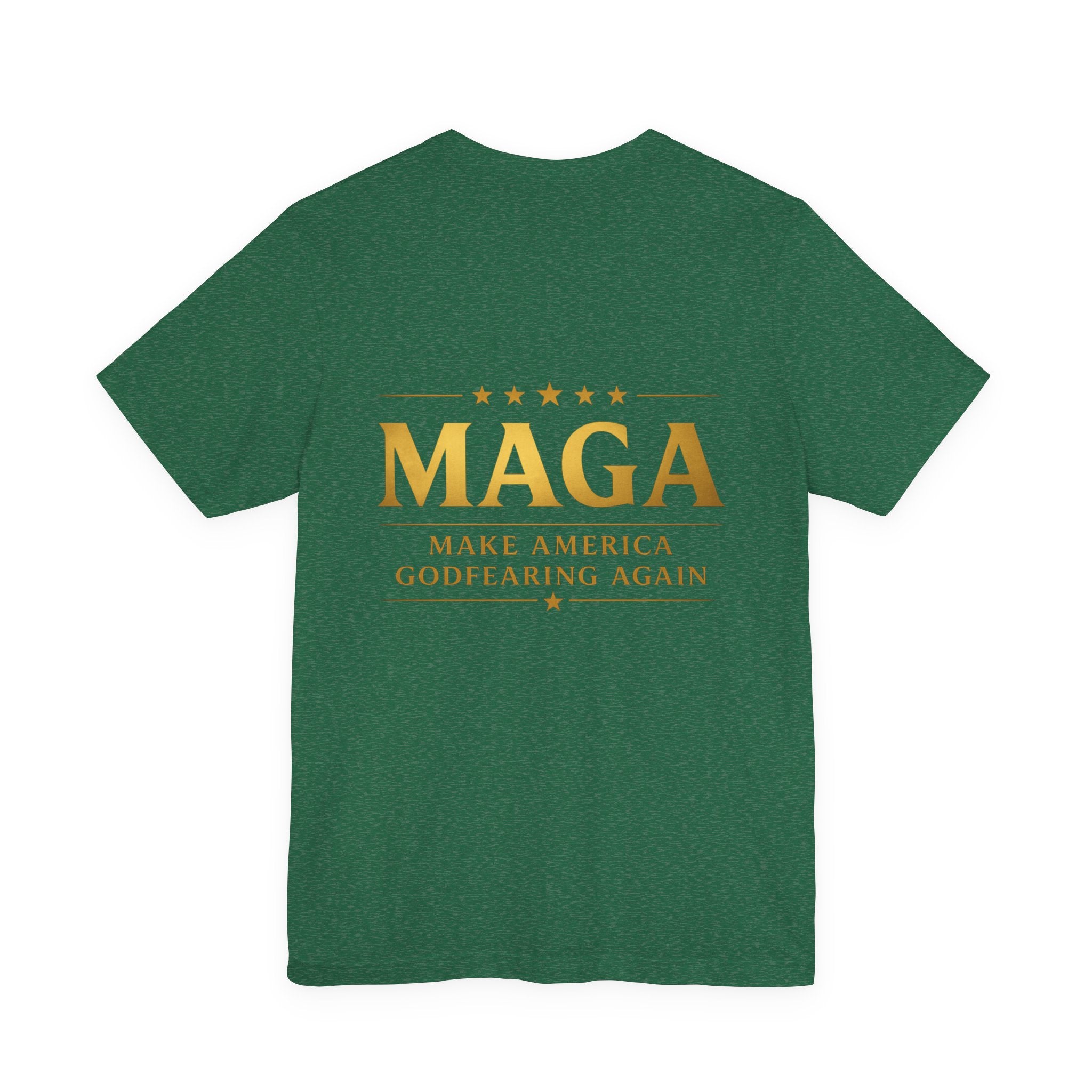 MAGA Gold Letter T-Shirt — "Make America Great Again" Printify
