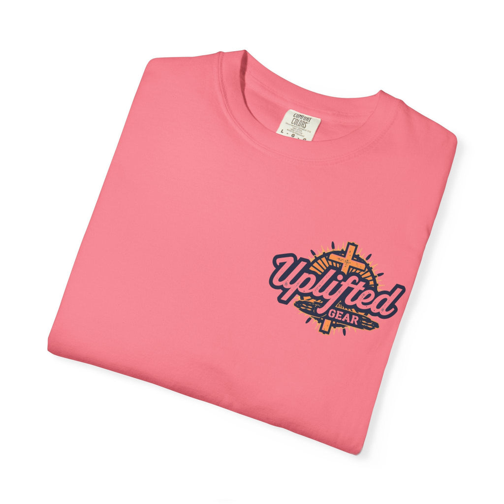 Jesus Saves T-shirt – Radiant Cross & Rays of Light Christian T-shirt for Eternal Hope & Faith Printify
