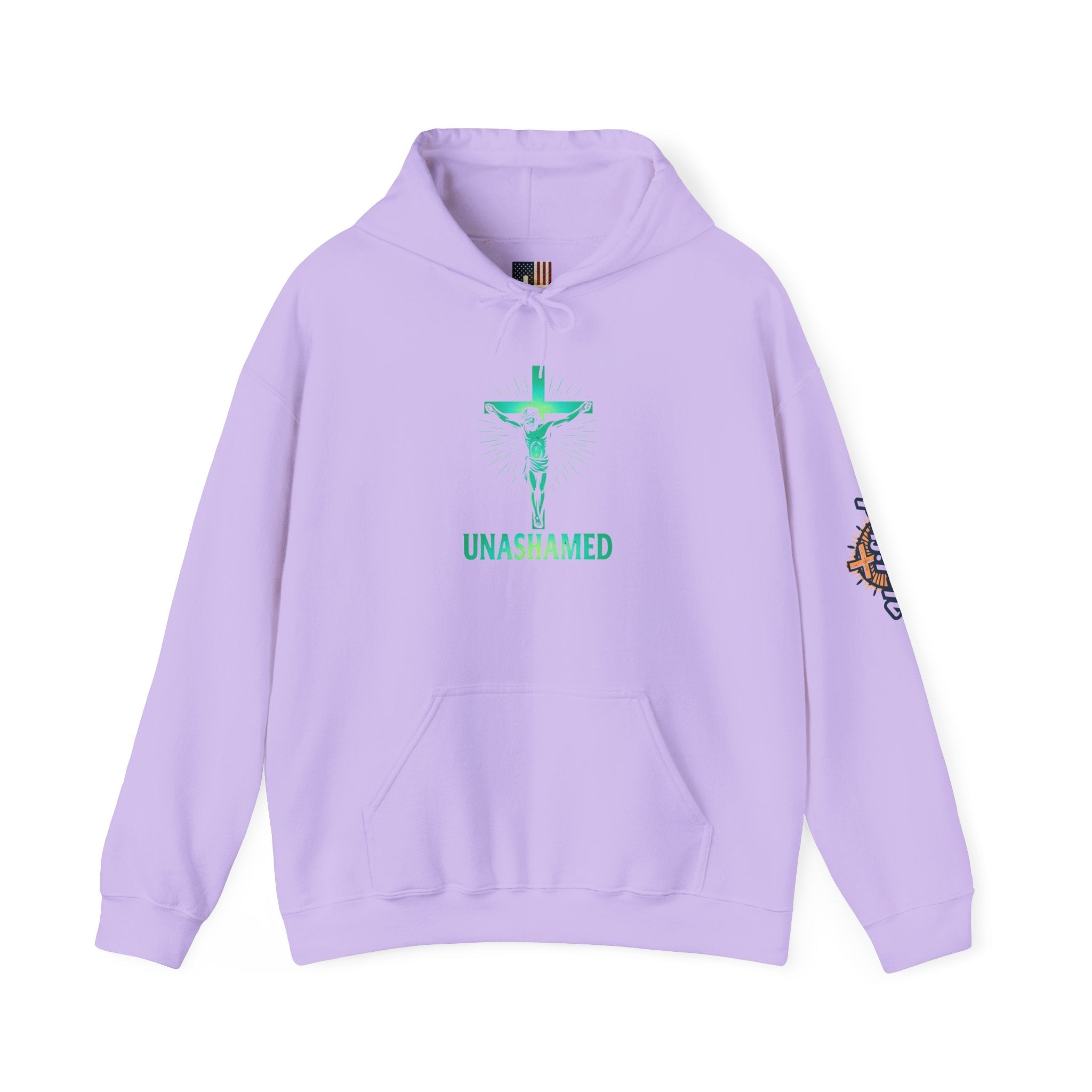 Unashamed Hoodie – Romans 1:16 Crucifixion Christian Hoodie for Bold Unwavering Faith Printify