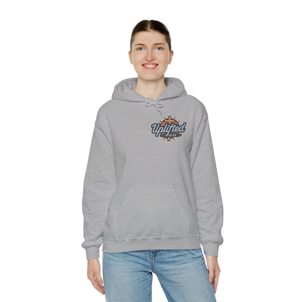 Christ is King Hoodie – Bold Crown & Cross Christian Sweatshirt for Unshakable Faith Printify
