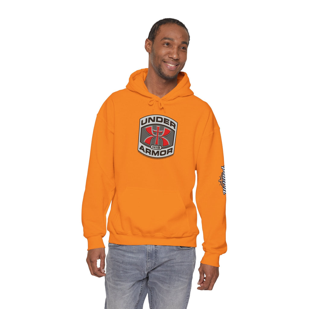 Under Armor Logo Hoodie — Black Athletic Pullover Printify