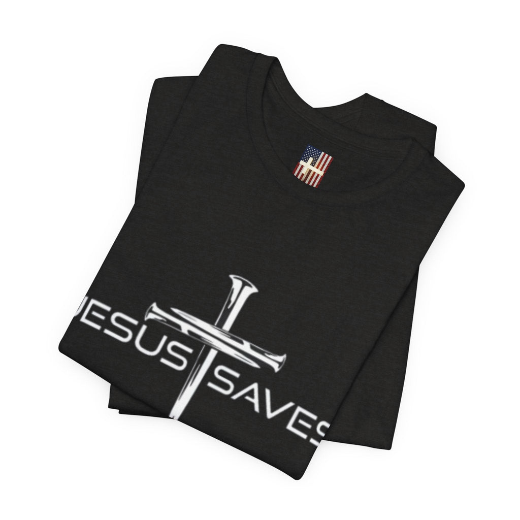 Copy of Jesus Saves T-shirt – 3 Nails Crucifix Cross Christian T-shirt for Redemption Faith & Bold Salvation Printify