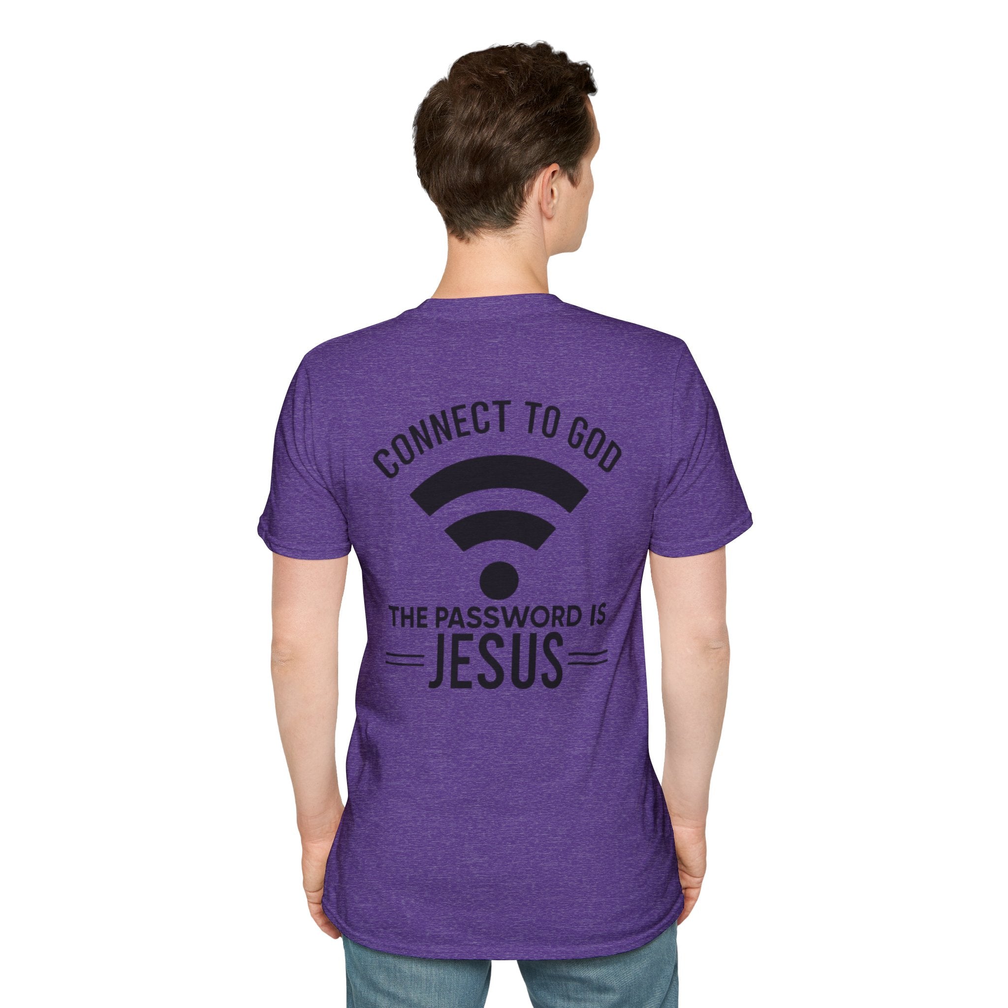 Connect to God T-shirt - WIFI Password is Jesus - Funny Christian Faith T-shirt Printify