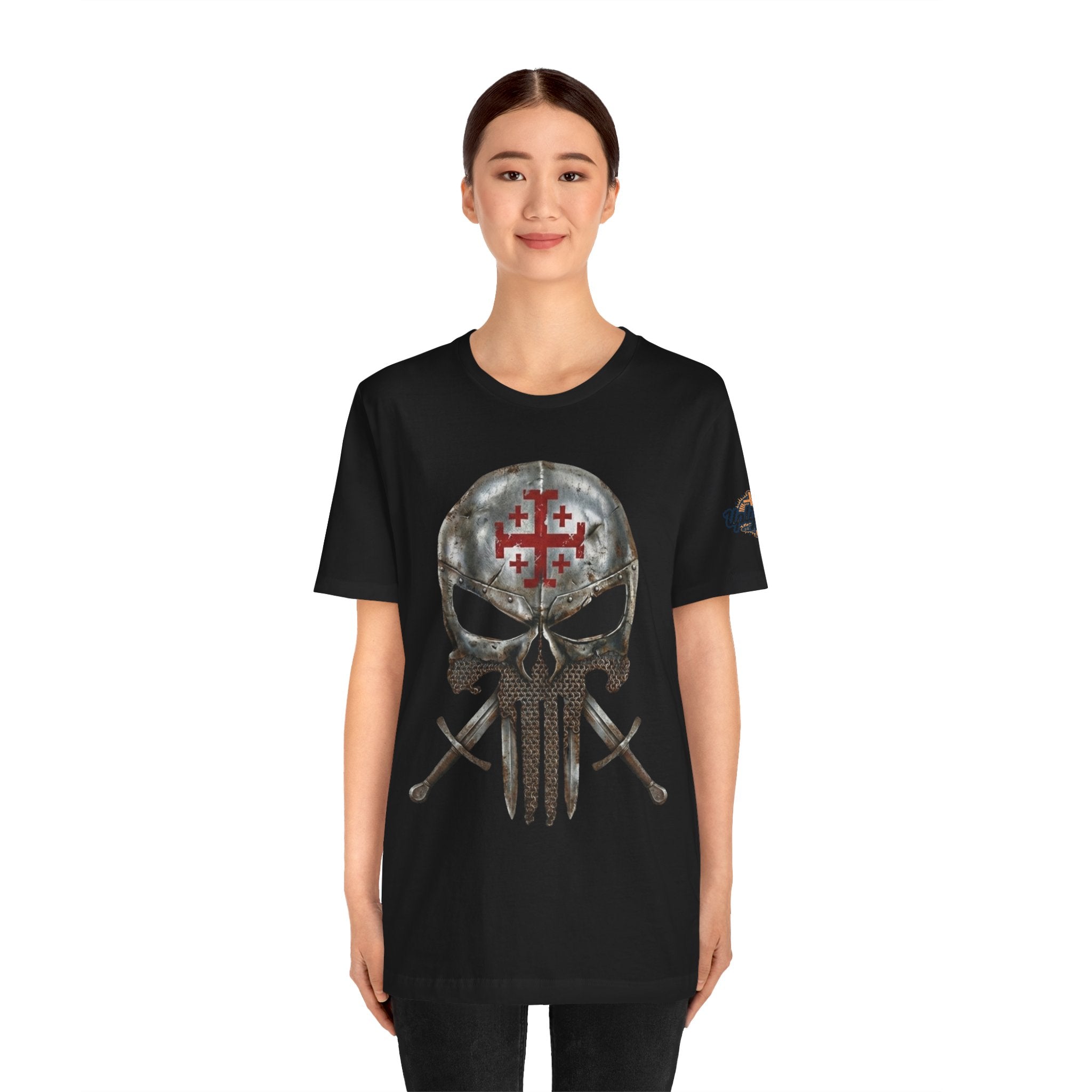 Crusader Knight Christian Skull T-shirt - Warrior Armor of God T-shirt Printify