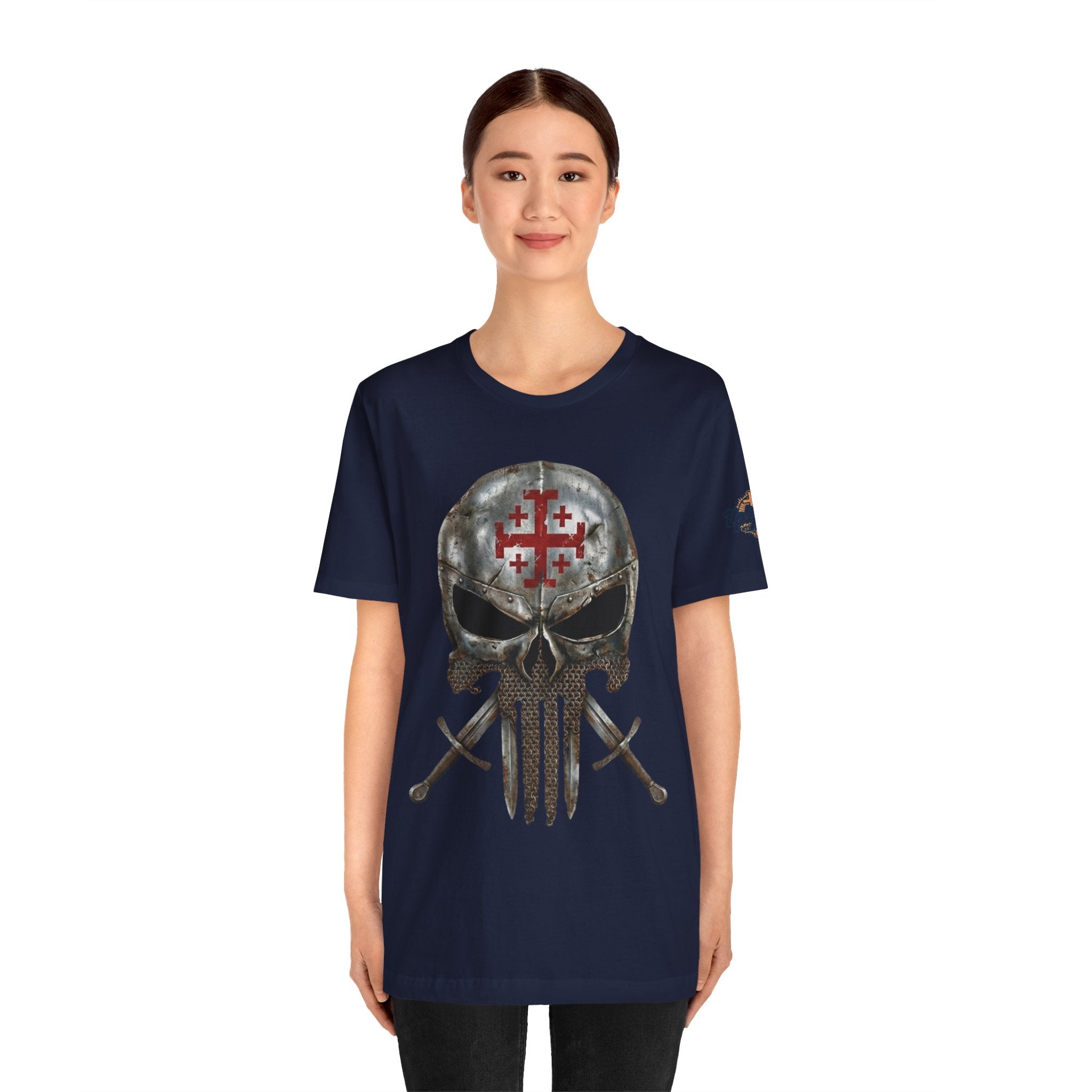 Crusader Knight Christian Skull T-shirt - Warrior Armor of God T-shirt Printify