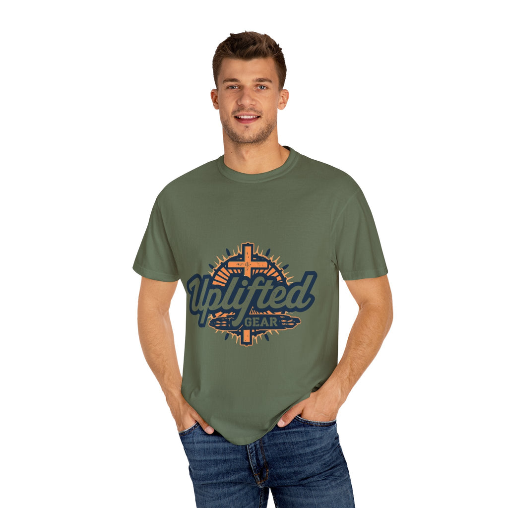 Uplifted Gear Christian T-Shirt – Bold Logo Faith Tee for Inspired Living Printify