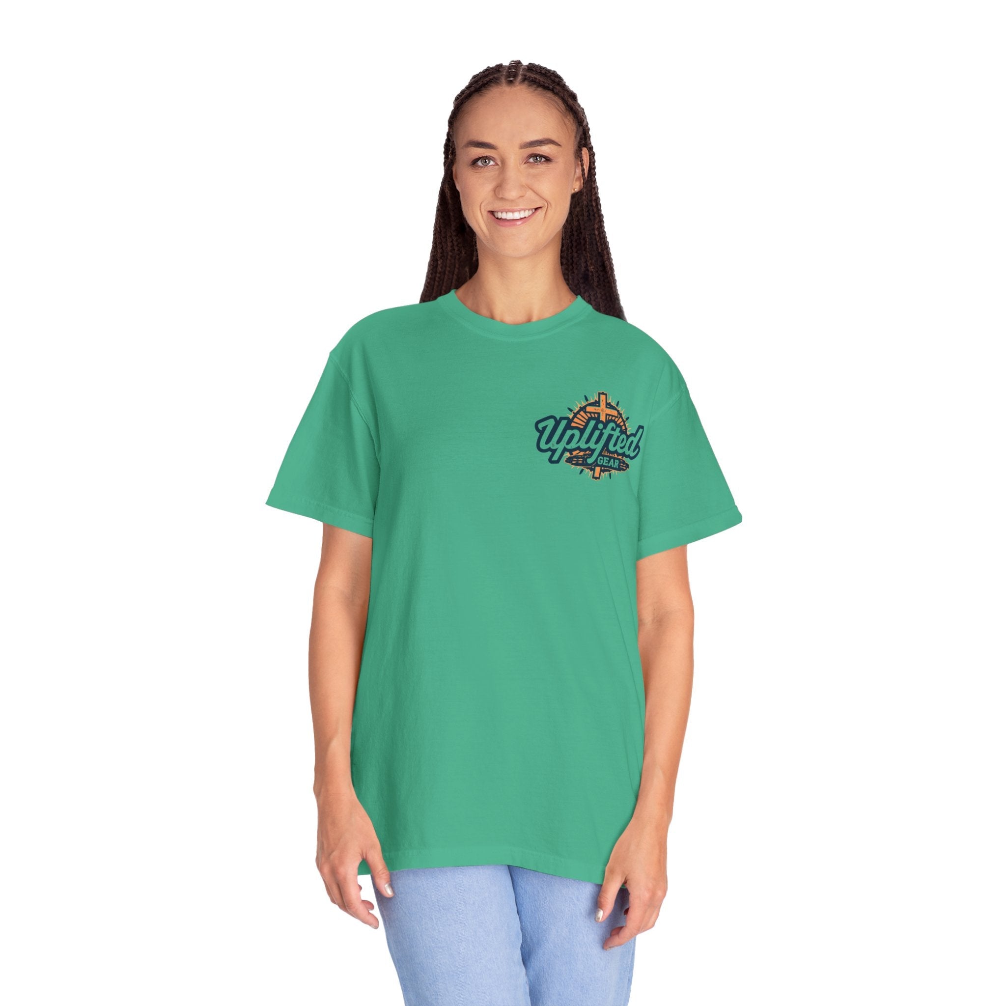 Faith Over Fear T-shirt – Graffiti Wall Christian T-shirt for Bold 2 Corinthians 5:7 Streetwear & Unshakable Faith Printify