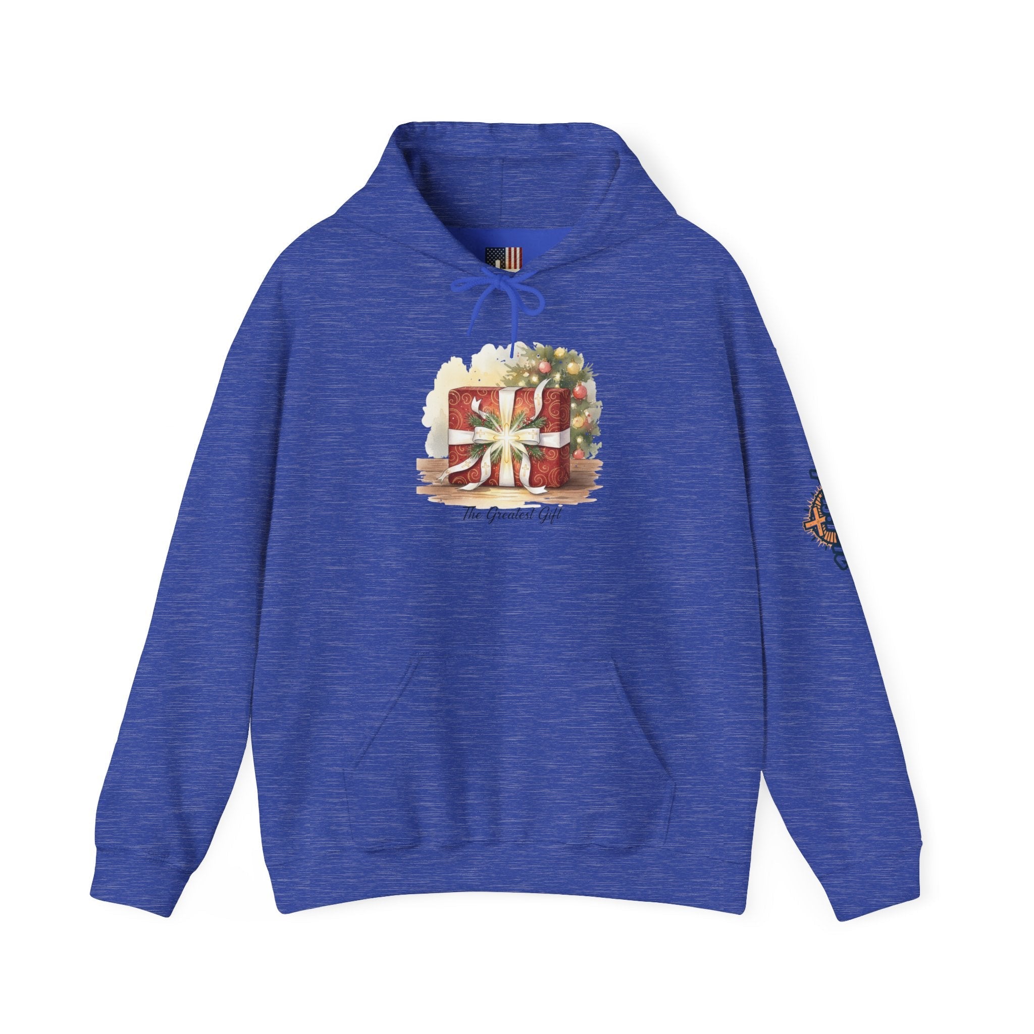 The Greatest Gift Hoodie – Cross Bow Present Christian Hoodie for Christmas Salvation & Eternal Faith Printify