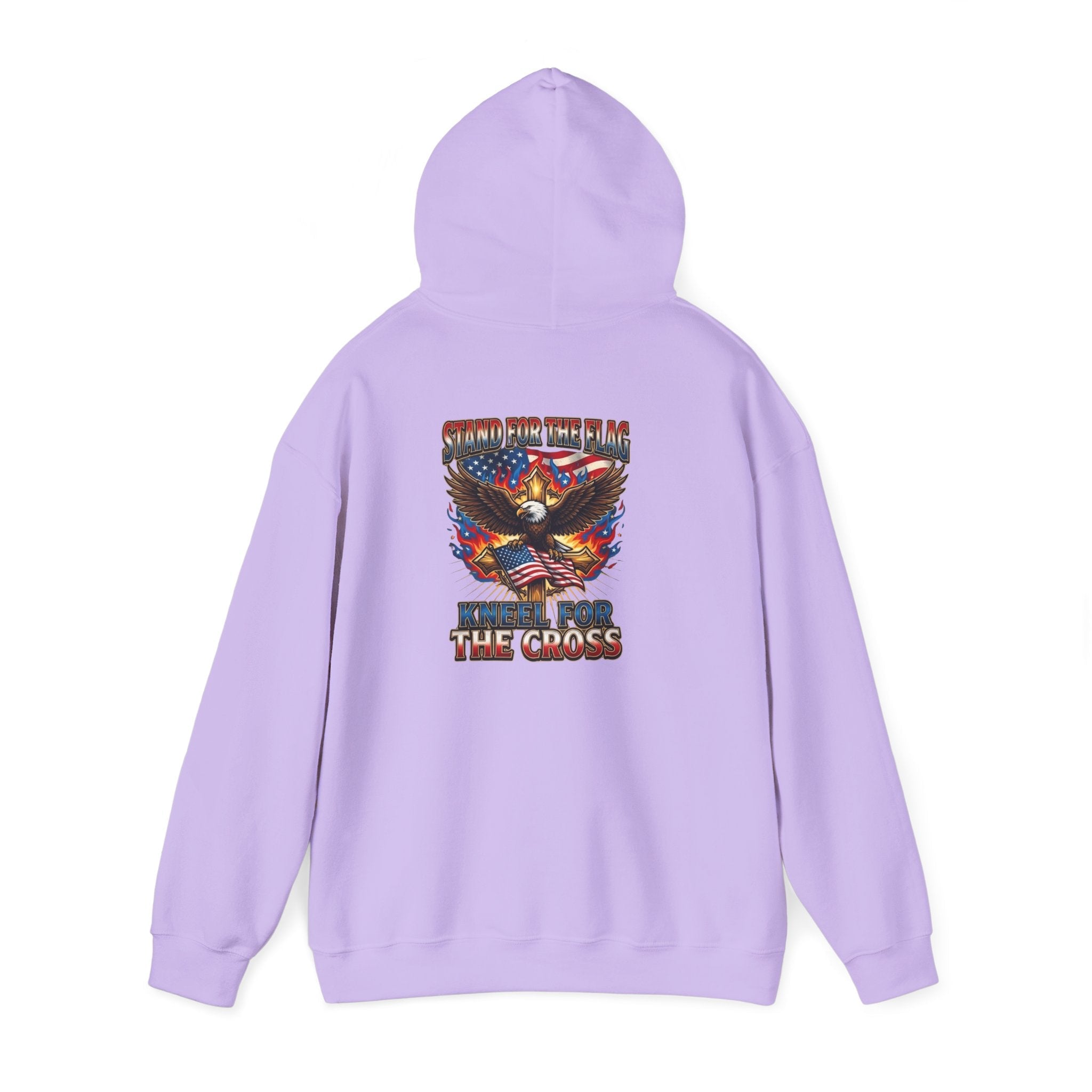 Stand for the Flag Kneel for the Cross Hoodie | Patriotic Eagle Hoodie Printify