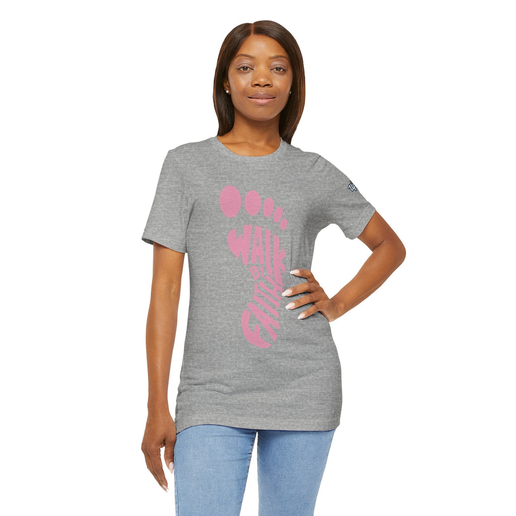 Walk By Faith Footprint T-Shirt Printify