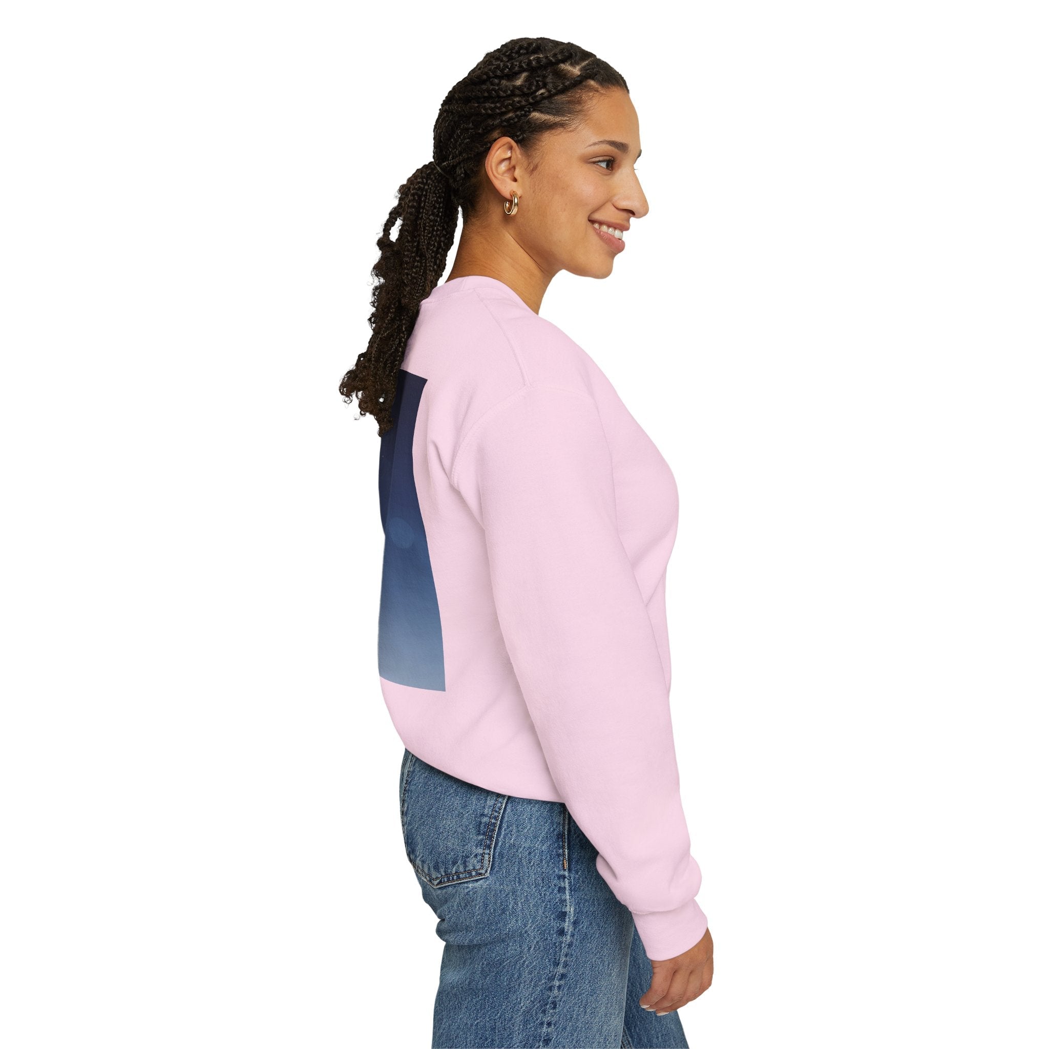 Walk by Faith, Not by Sight Sweatshirt – Moonlit Footprints Christian Sweatshirt for Cozy Nights Printify