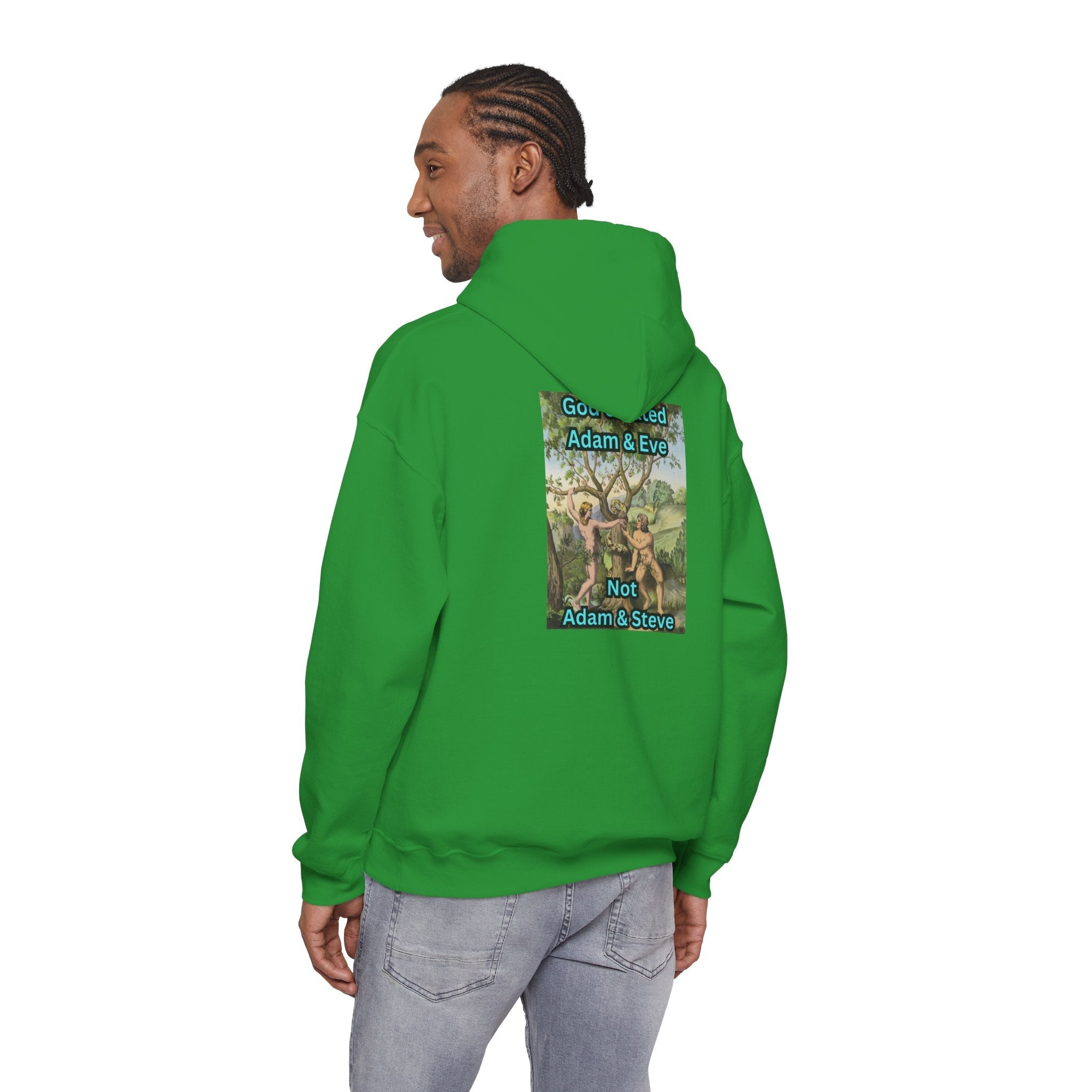God Created Adam and Eve Hoodie – Biblical Truth Christian Hoodie for Unshakable Faith Printify