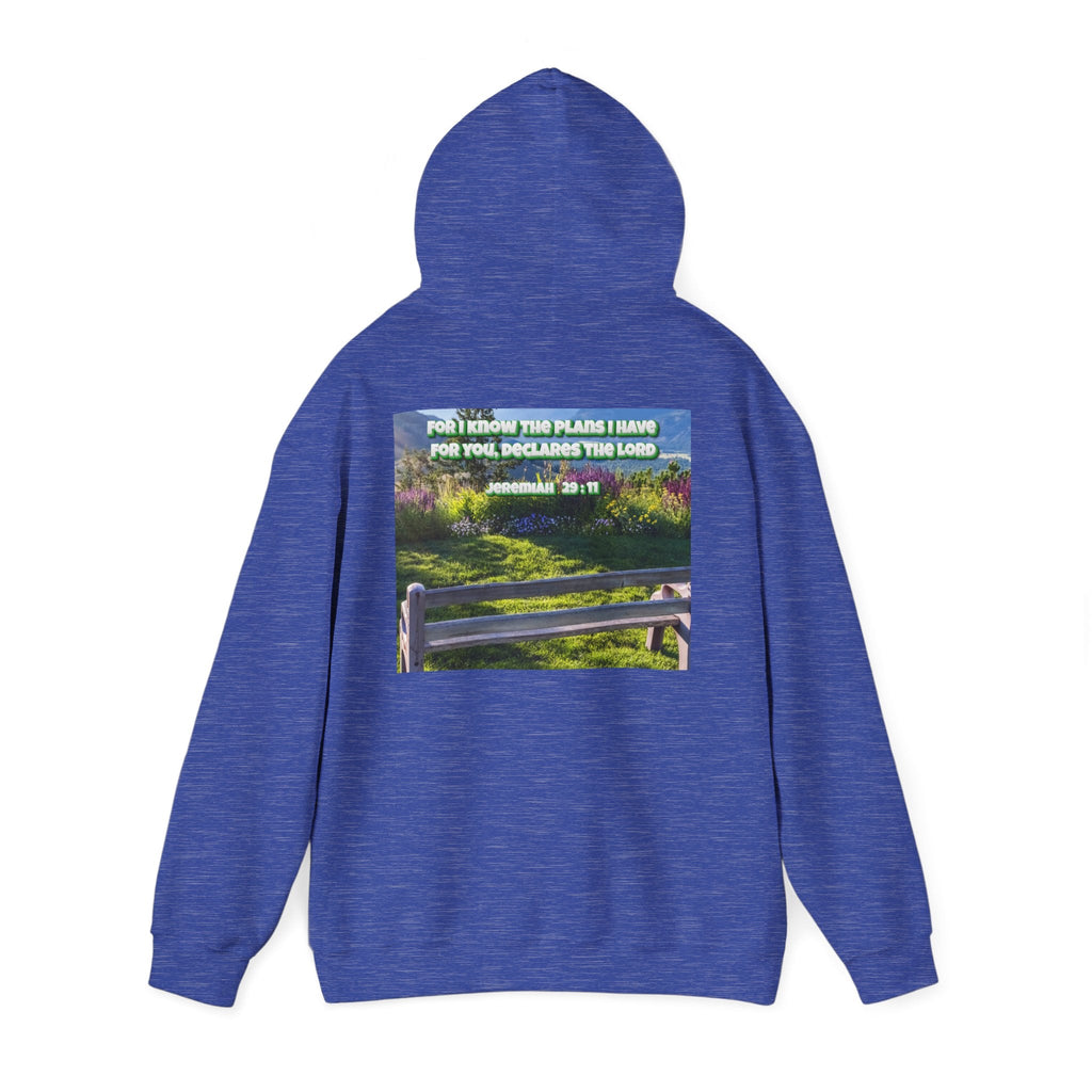 Bible Verse Unisex Heavy Blend™ Hooded Sweatshirt - Jeremiah 29 : 11 Printify