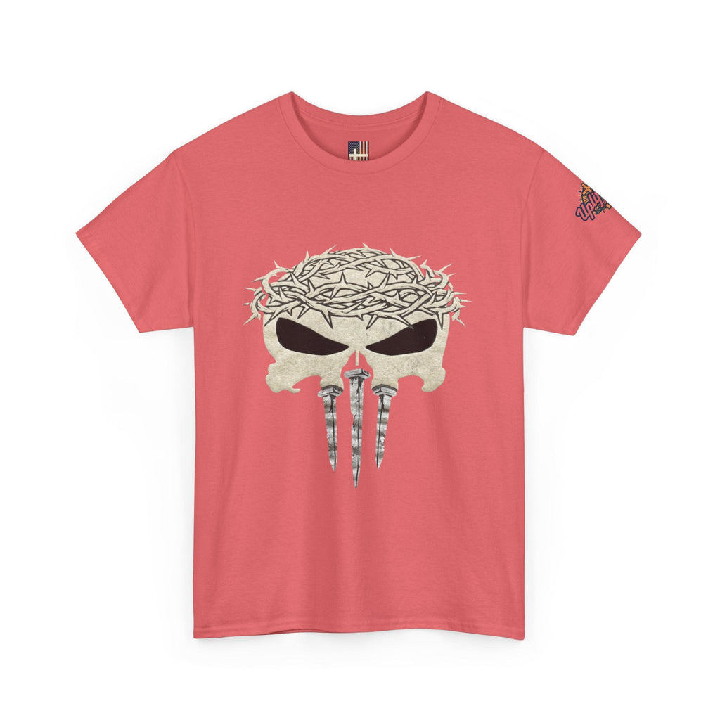 Christian Skull T-shirt - Crown of Thorns & Nails - Warrior Faith T-shirt Printify