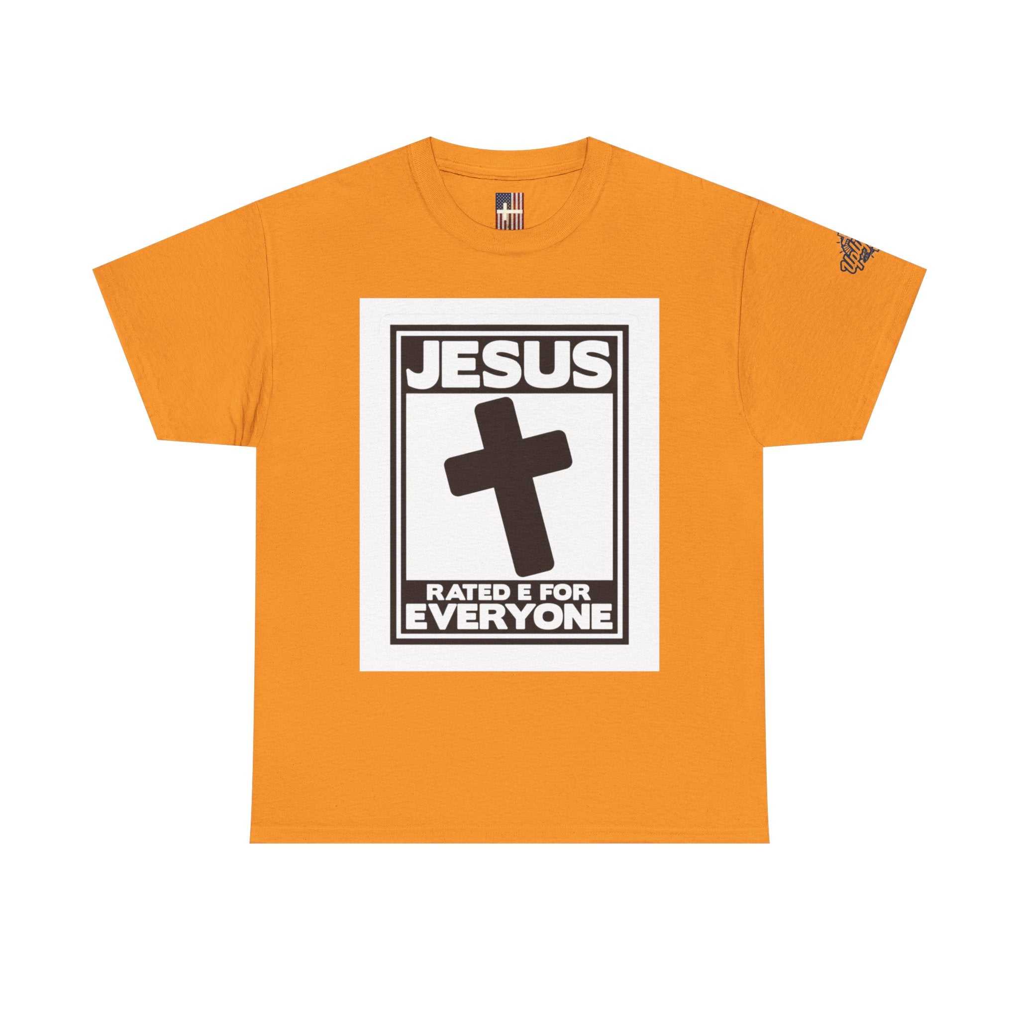 Jesus, Rated E for Everyone T-shirt - Gamer Faith T-shirt - Christian Video Game Parody Printify