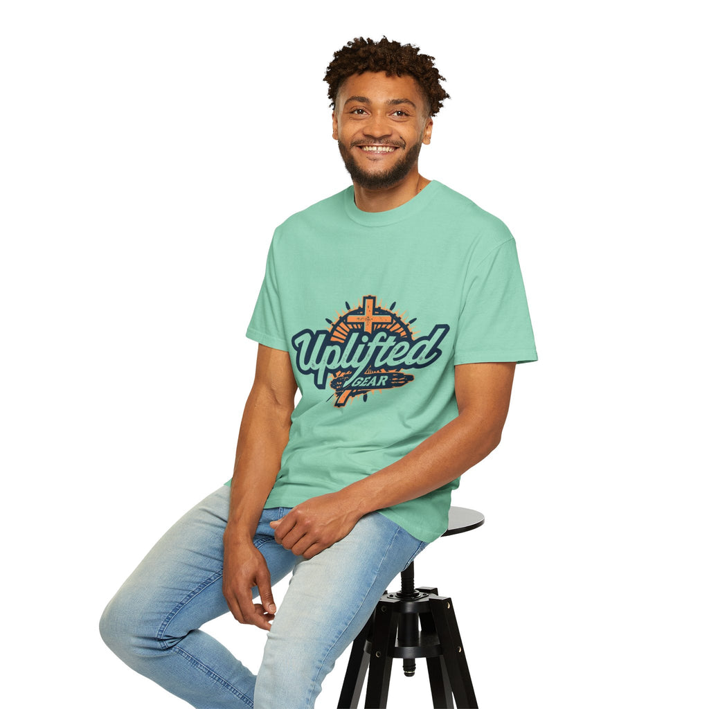 Uplifted Gear Christian T-Shirt – Bold Logo Faith Tee for Inspired Living Printify