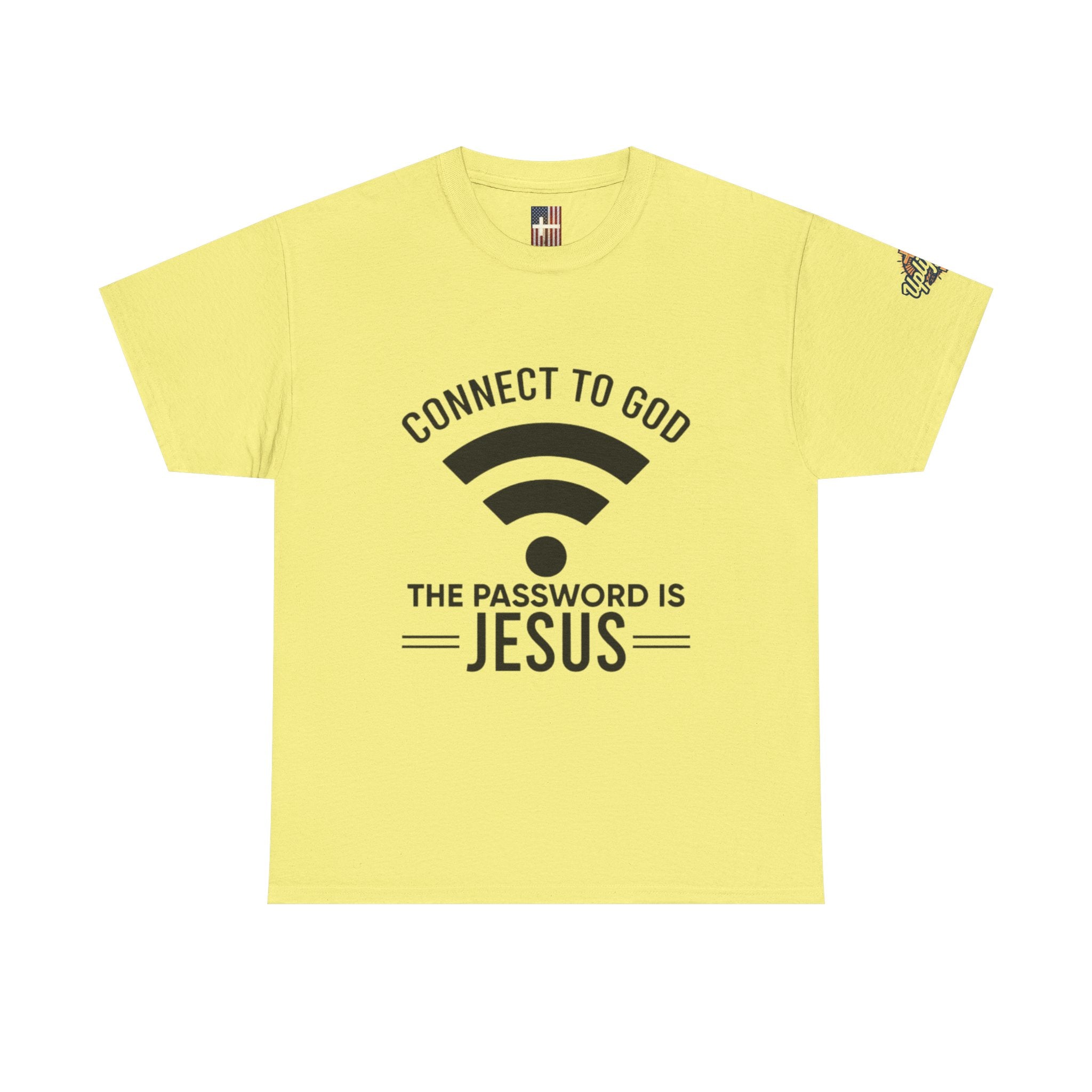 Connect to God T-shirt - WIFI Password is Jesus - Funny Christian Faith T-shirt Printify