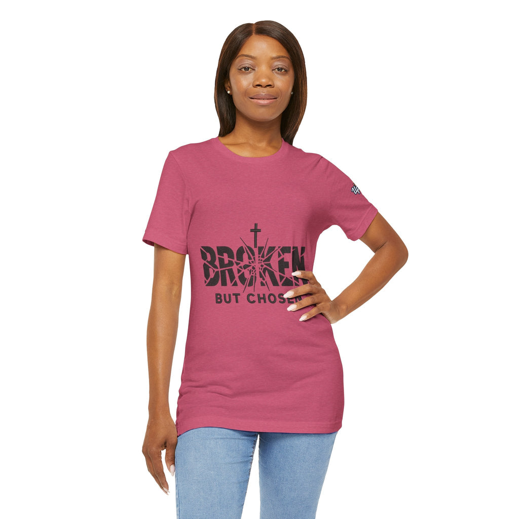 Broken But Chosen T-Shirt — Inspirational Faith Graphic Tee Printify