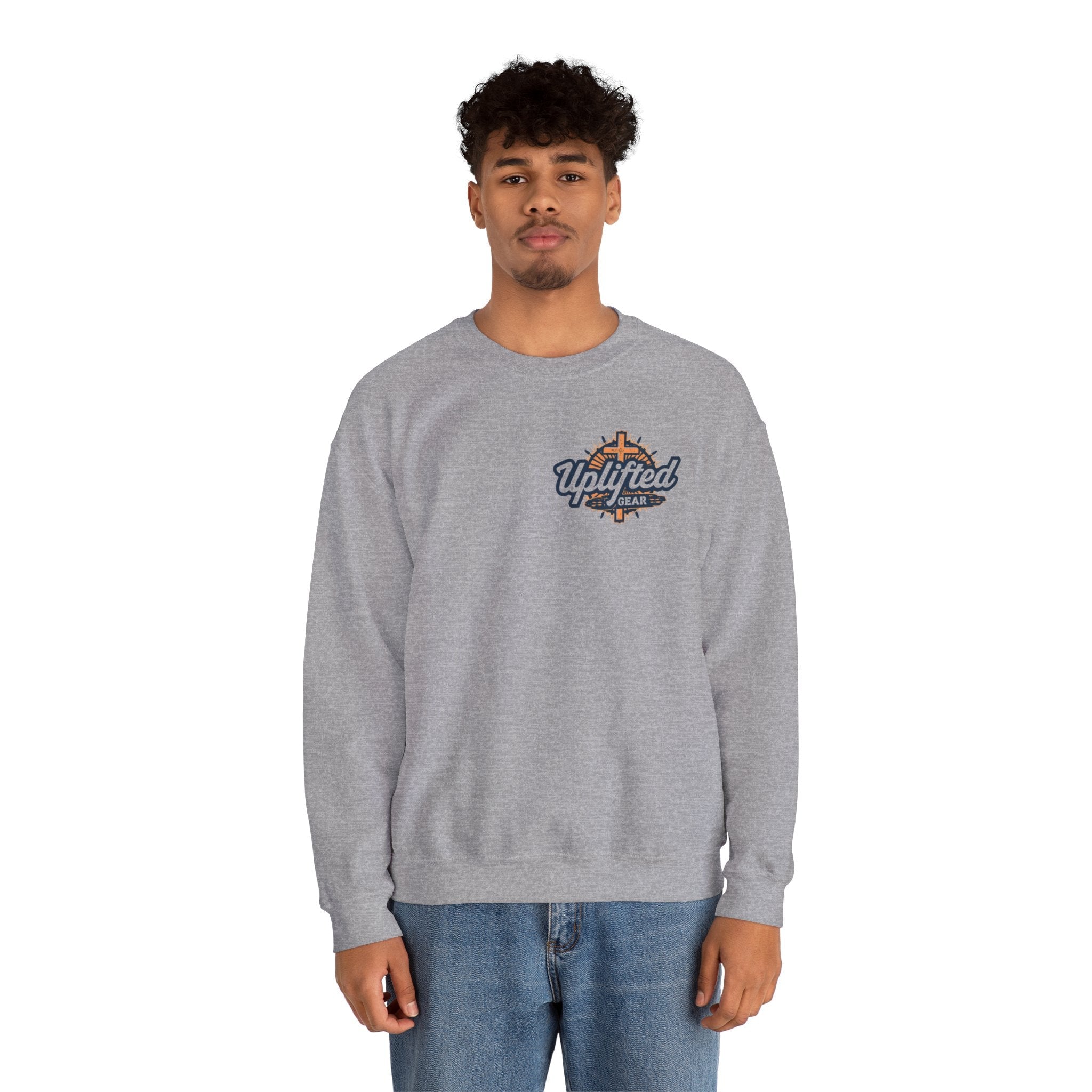 Trust in The Lord Proverbs 3:5-6 Biblical Design Crewneck Sweatshirt Printify