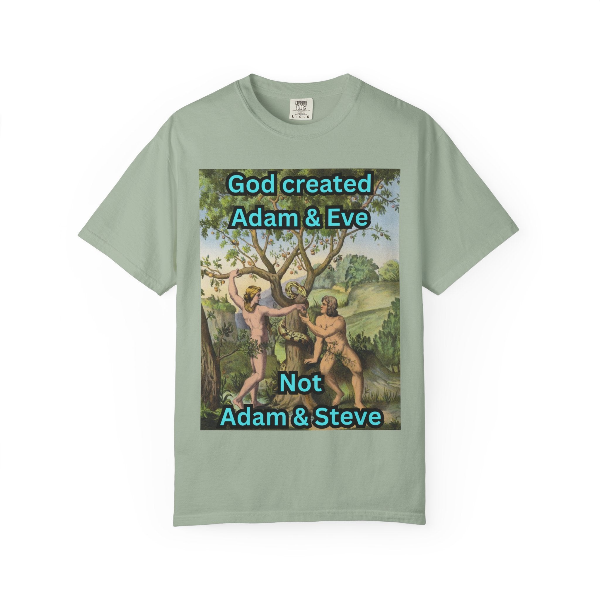 God Created Adam and Eve T-Shirt – Biblical Truth Christian Tee for Bold Faith Printify