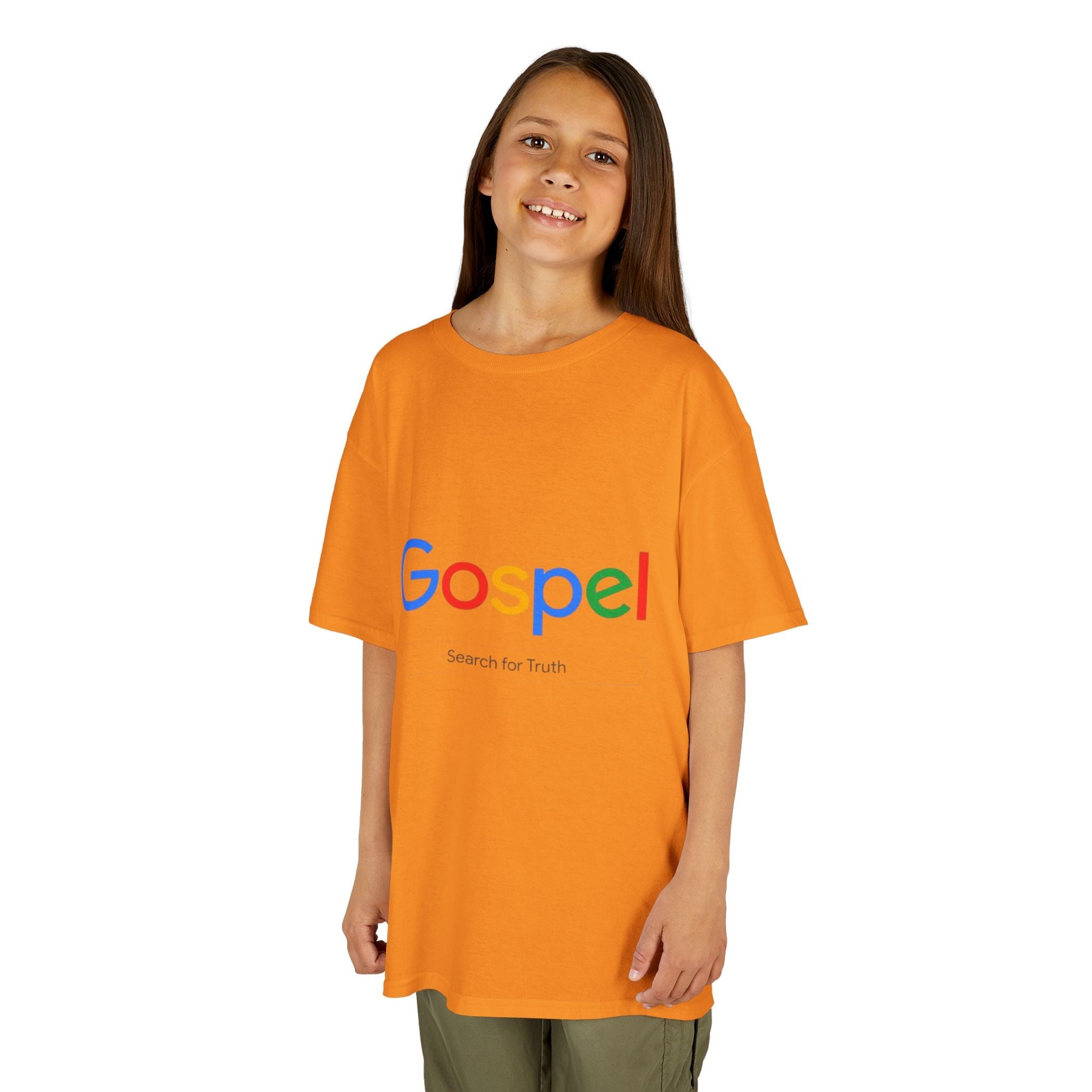 Kids Tee — "Gospel" Colorful Search-Style Logo Printify