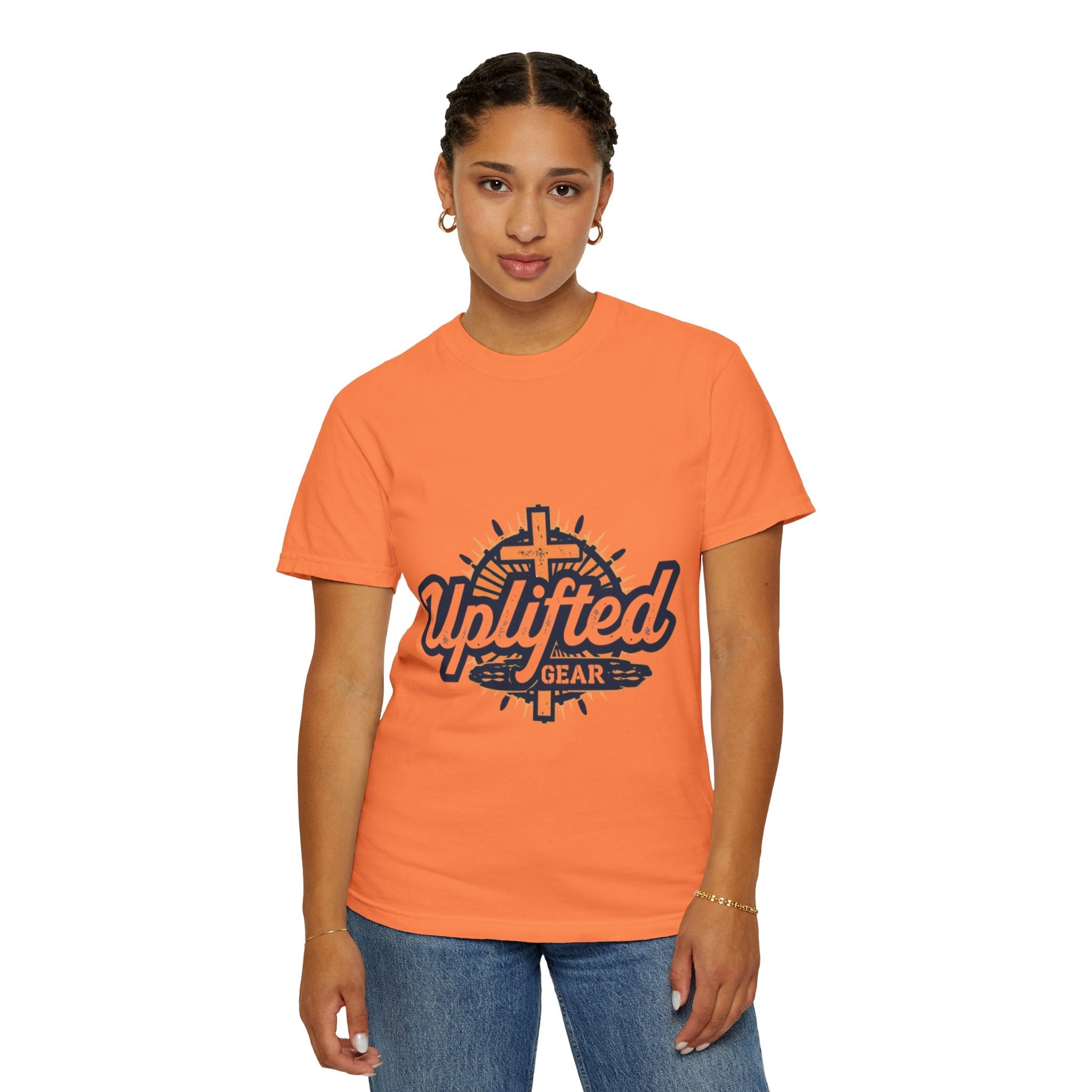 Uplifted Gear Christian T-Shirt – Bold Logo Faith Tee for Inspired Living Printify